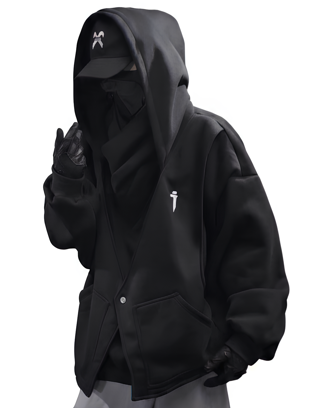 Layered Hooded Wrap Jacket koku0134