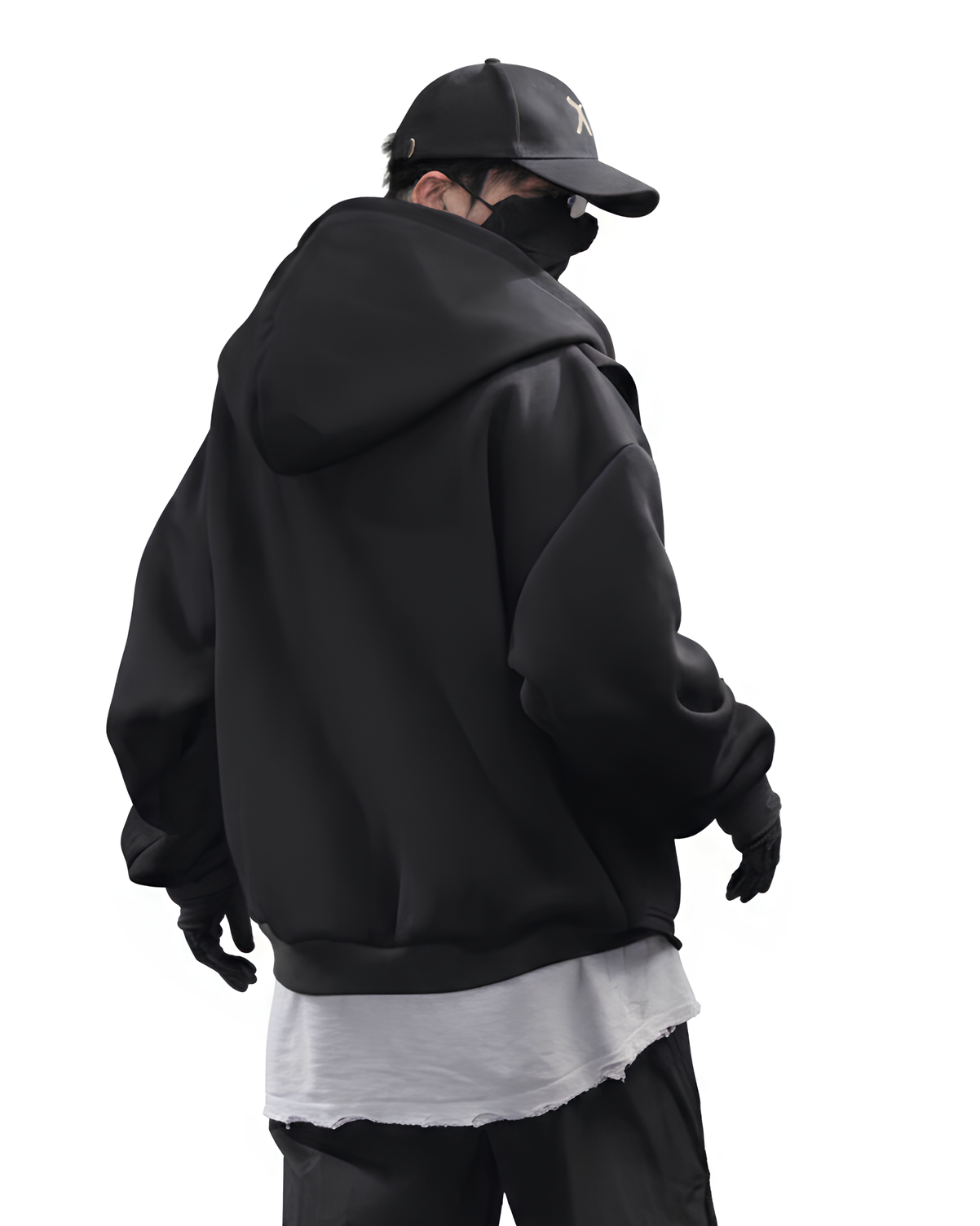 Layered Hooded Wrap Jacket koku0134