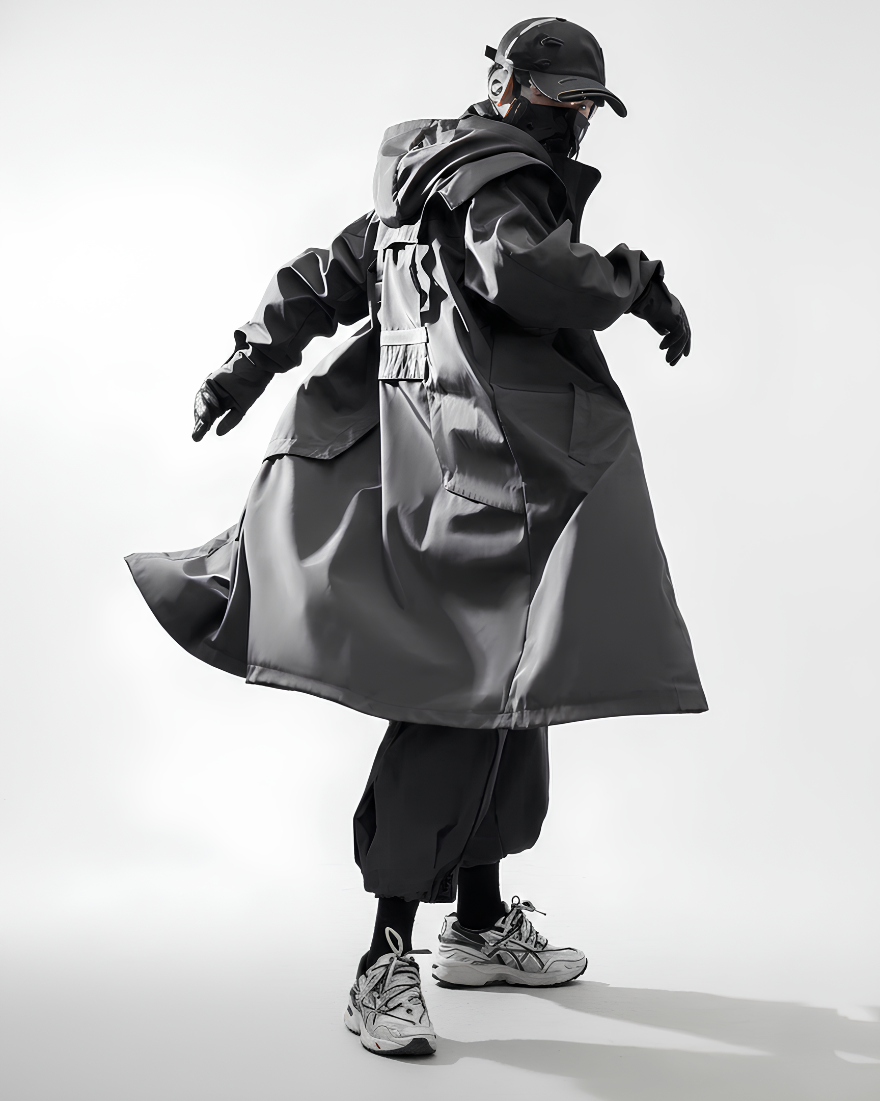 Architected Hooded Long Coat koku0135