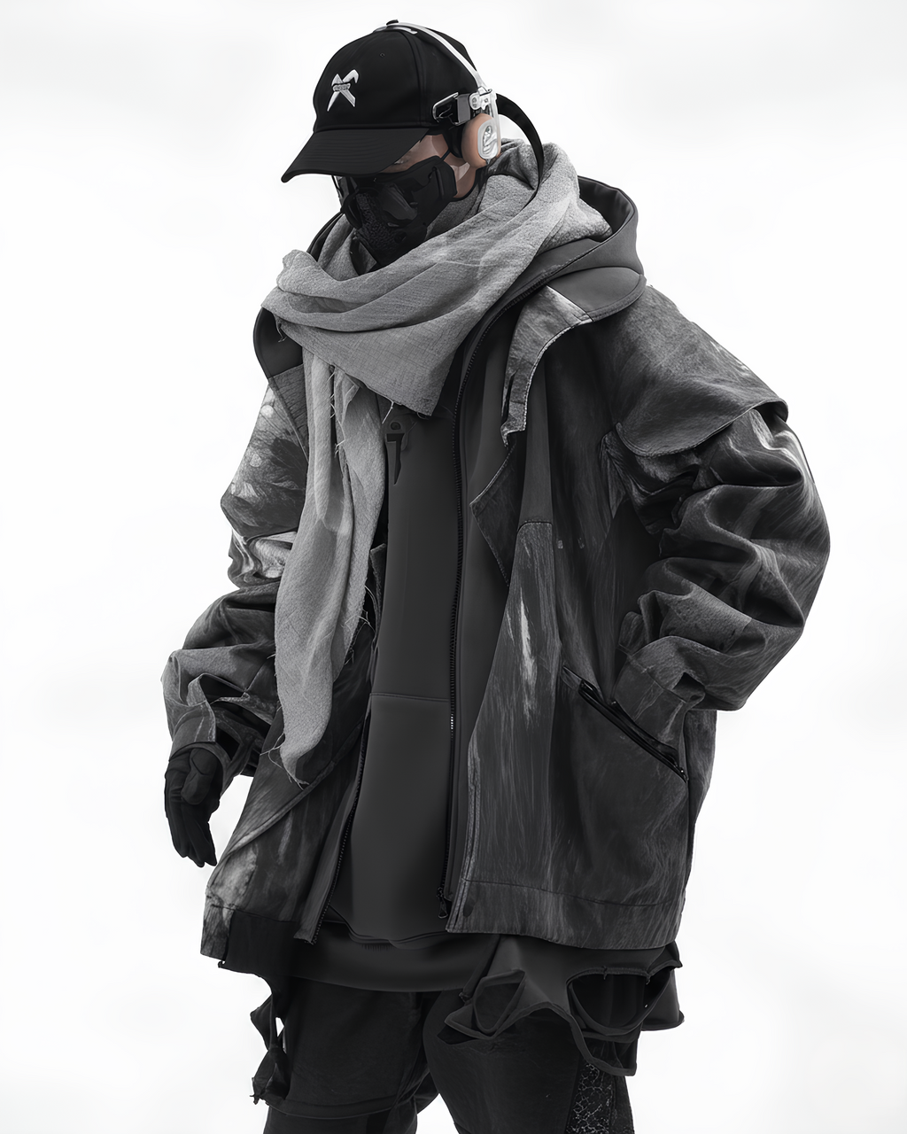 Modular Hooded Layer Jacket  koku0136