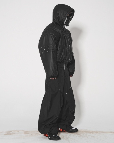 Armored PU Hooded Jacket koku0053
