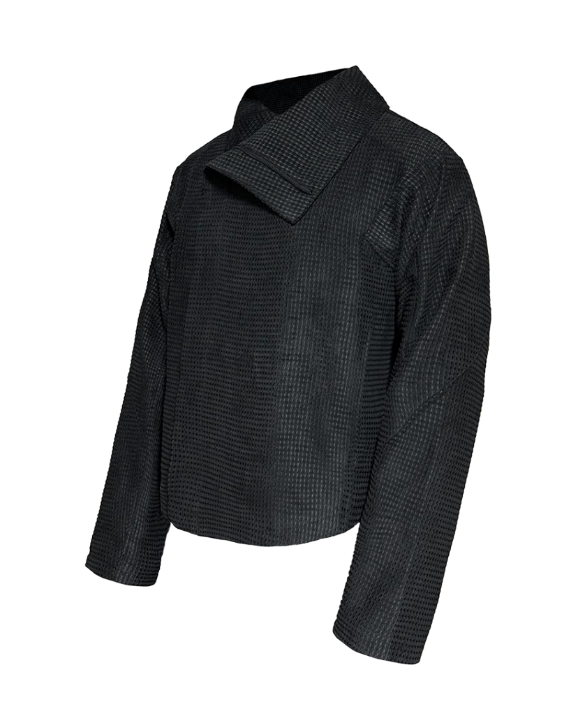 Asymmetric Zip Lapel Jacket koku0092