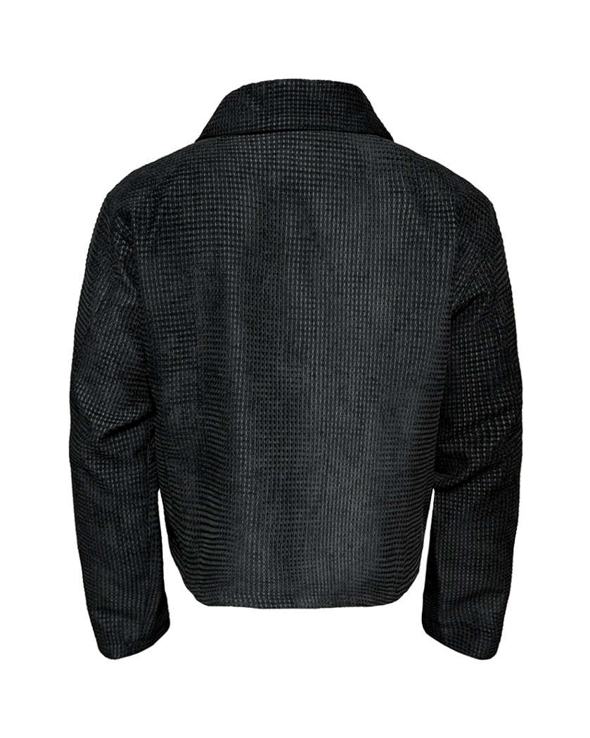 Asymmetric Zip Lapel Jacket koku0092