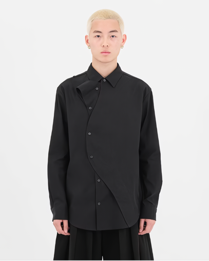 Double Placket Structured Shirt koku0101