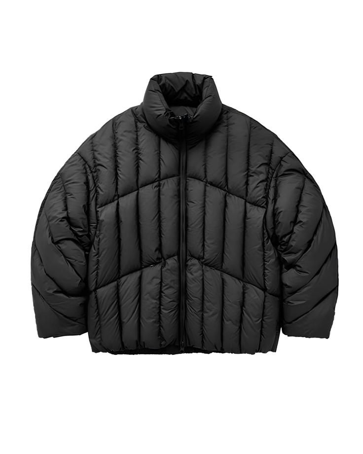 Structured High-Neck Down Quilt Jacket koku0121
