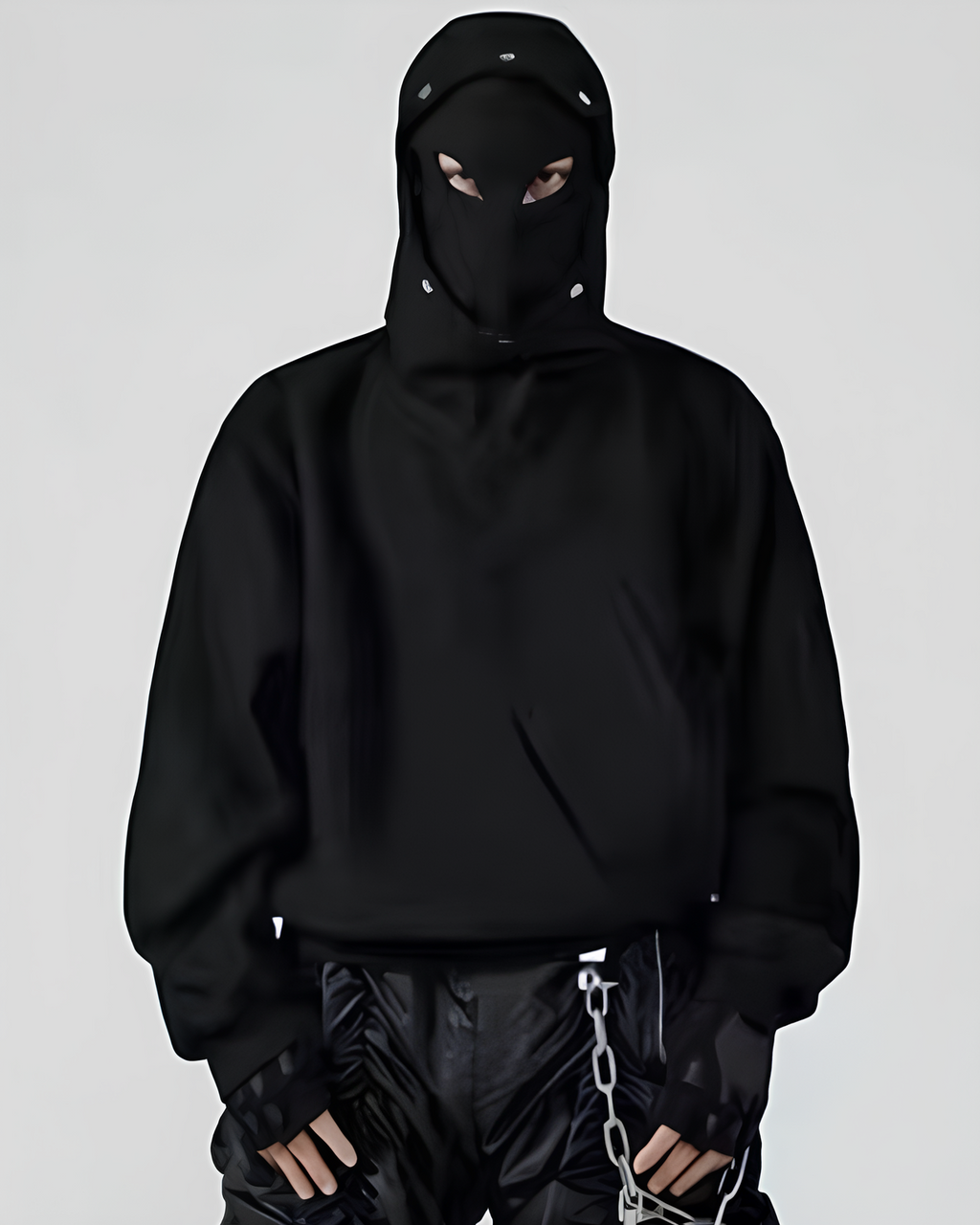 Mask Studded Hoodie koku0065