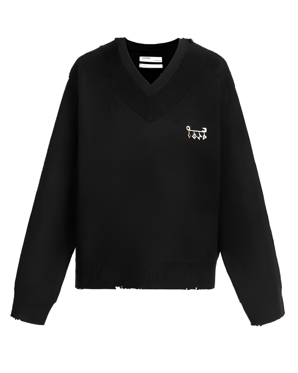 “Staff Uniform” Double-Layer V-Neck Knit Sweater koku0071