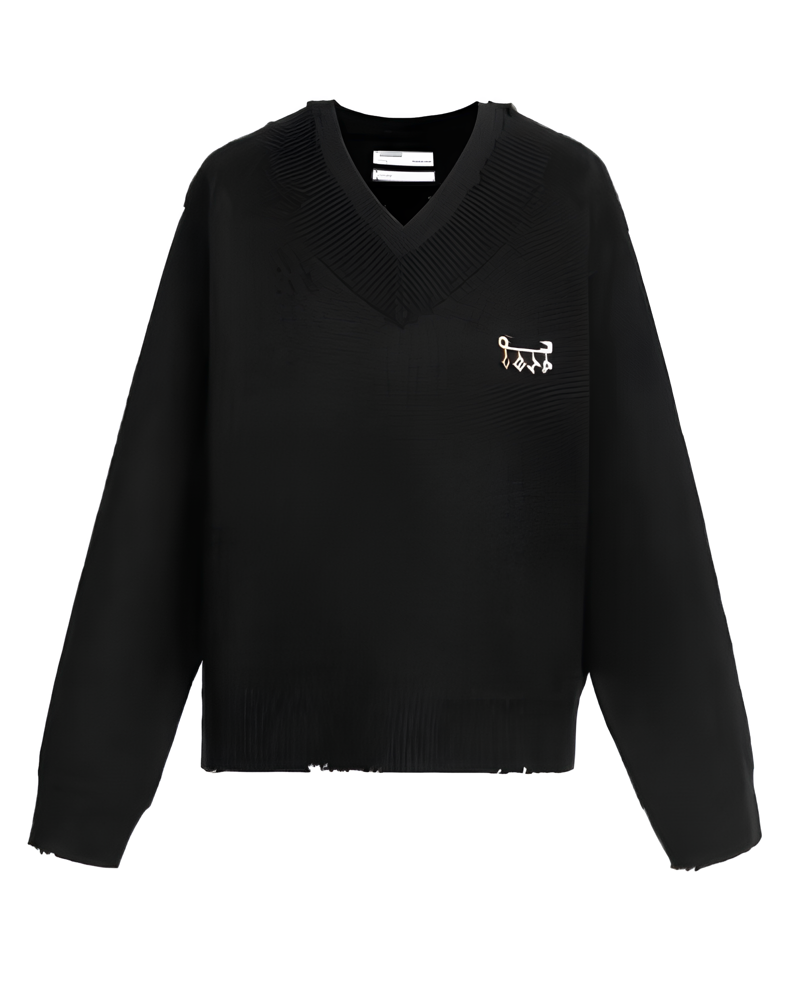 “Staff Uniform” Double-Layer V-Neck Knit Sweater koku0071