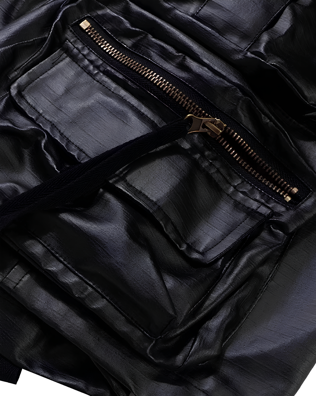 Coated Wide Cargo Shorts koku0169