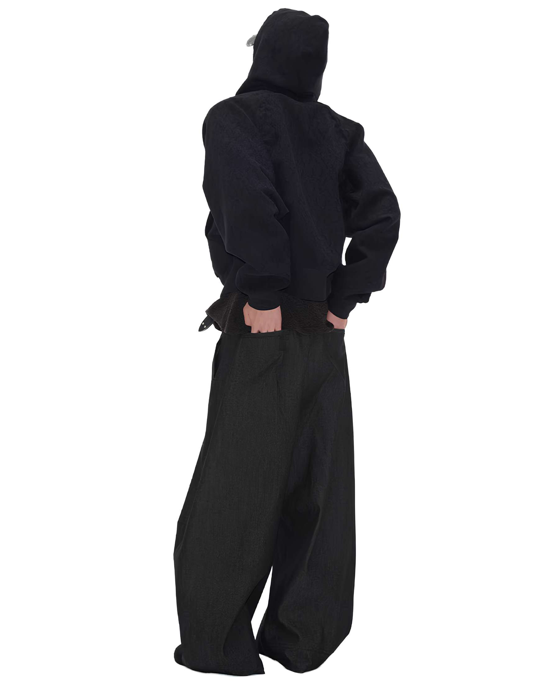 Wide Curved Denim Pants koku0137