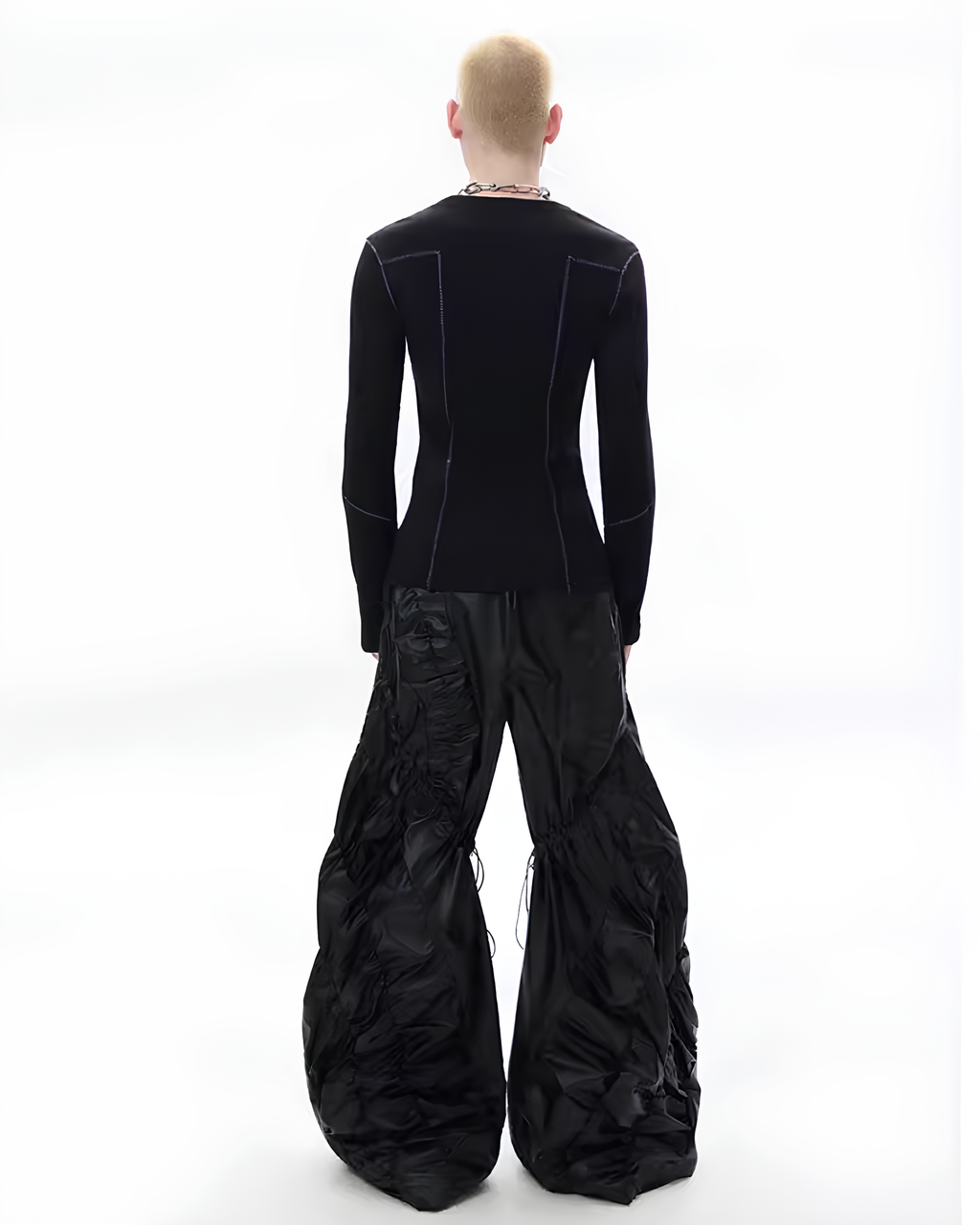 Slim Fit Stitched Long Sleeve T-Shirt koku0141
