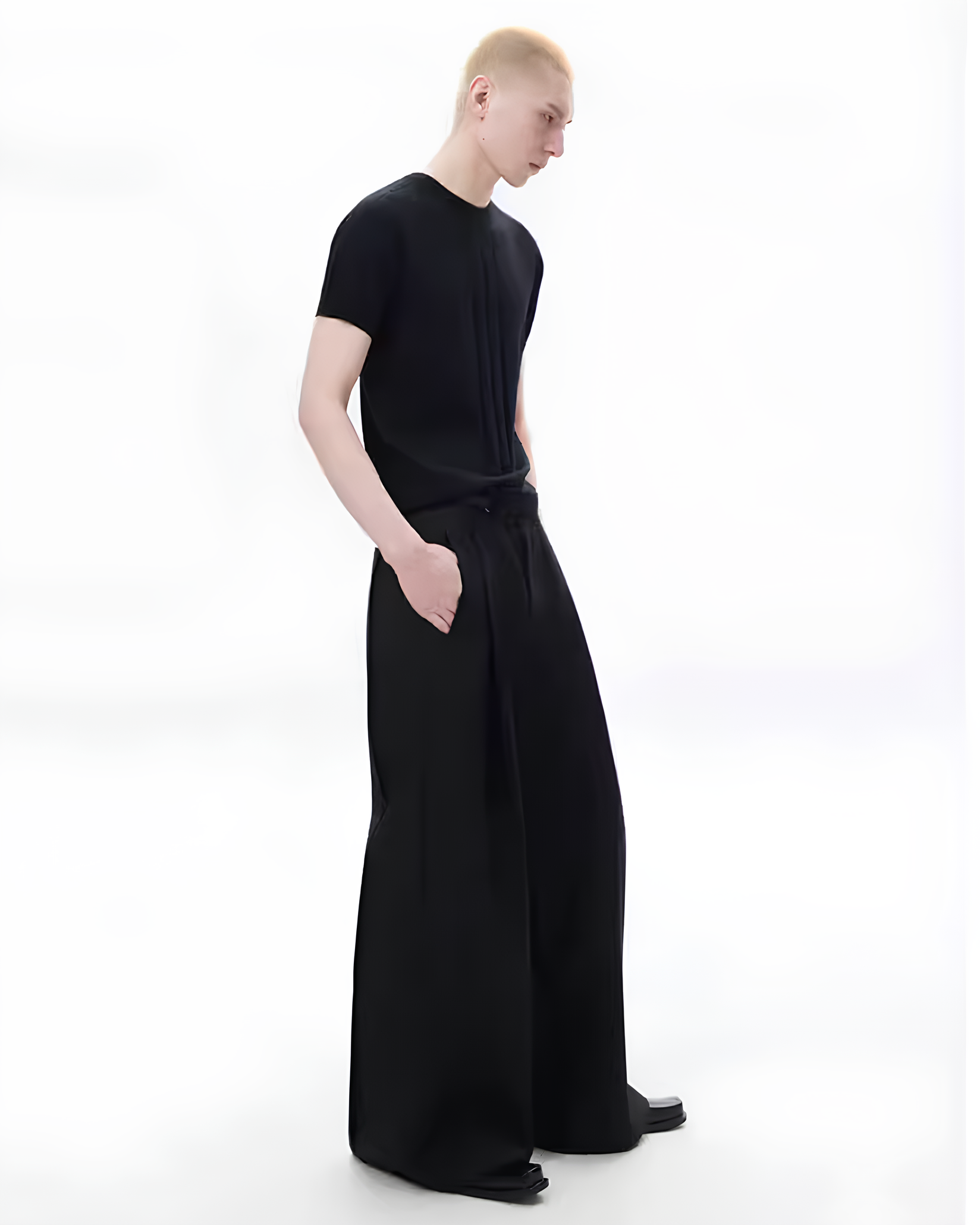 Vertical Rib Knit T-Shirt koku0143