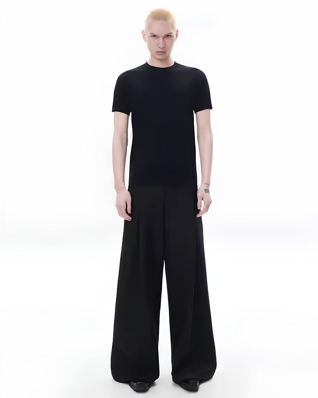 Vertical Rib Knit T-Shirt koku0143