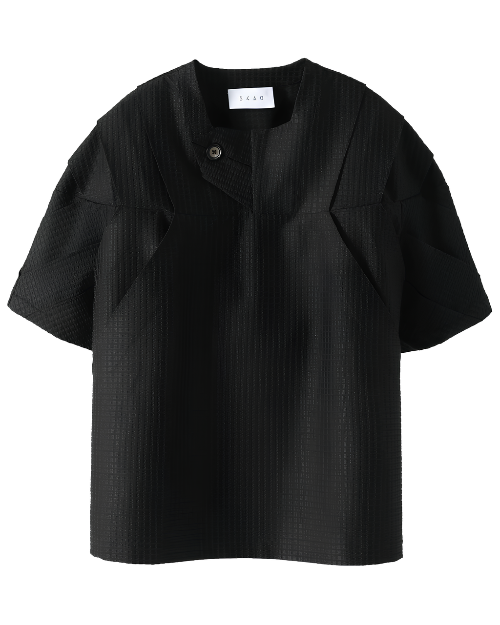 Textured Asymmetric Neck Tee koku0145