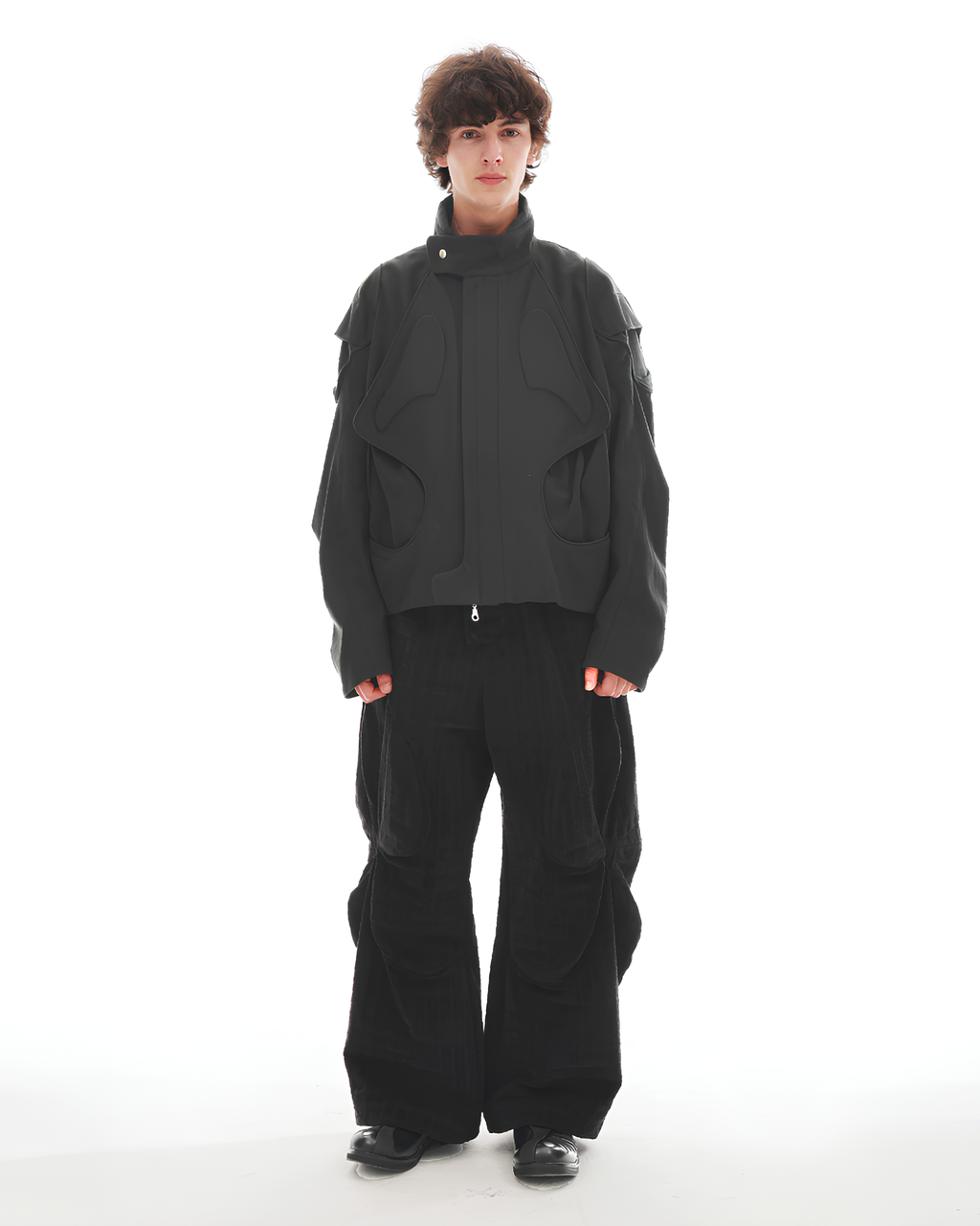 Pleated Armor Motorcycle Jacket koku0146