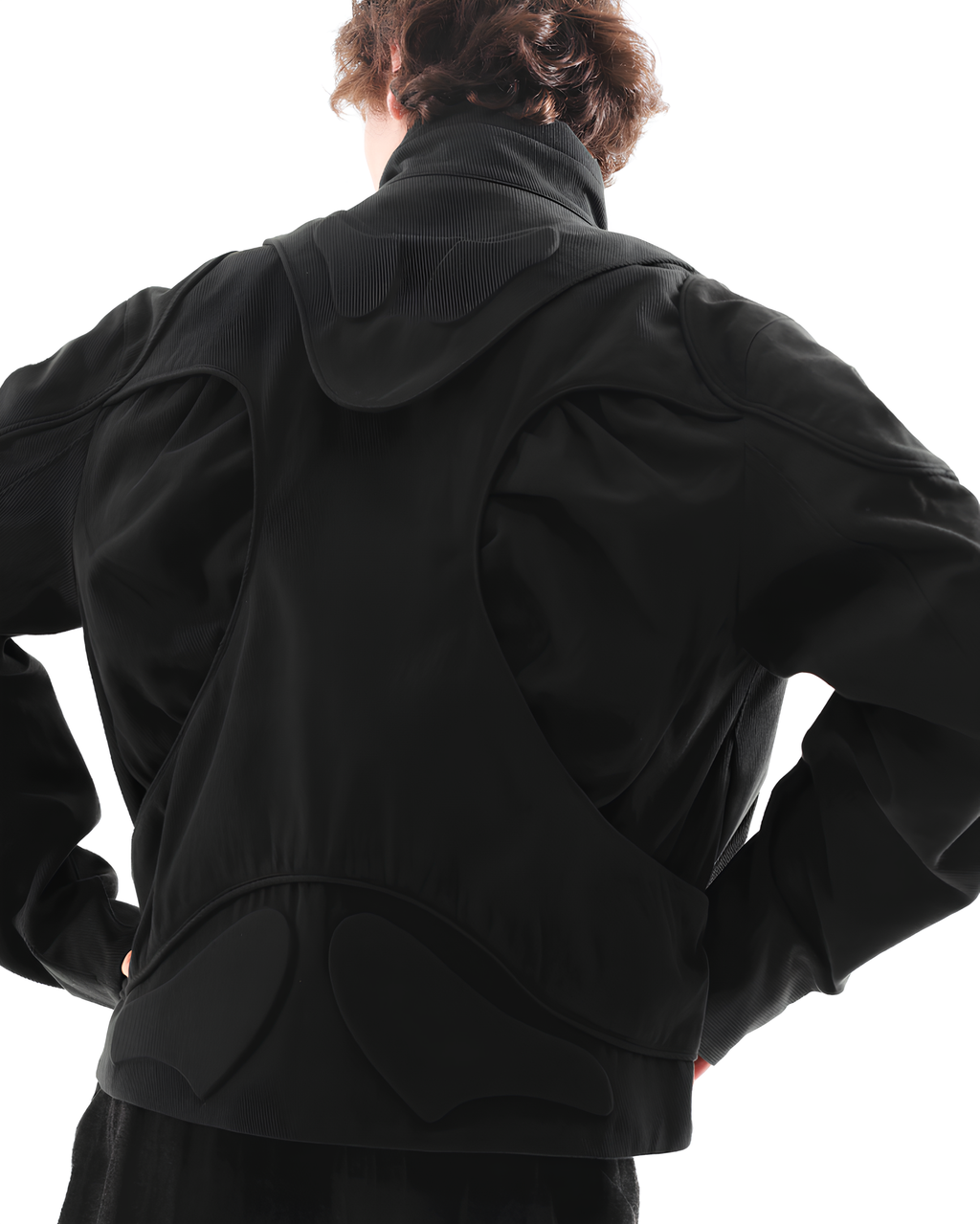 Pleated Armor Motorcycle Jacket koku0146