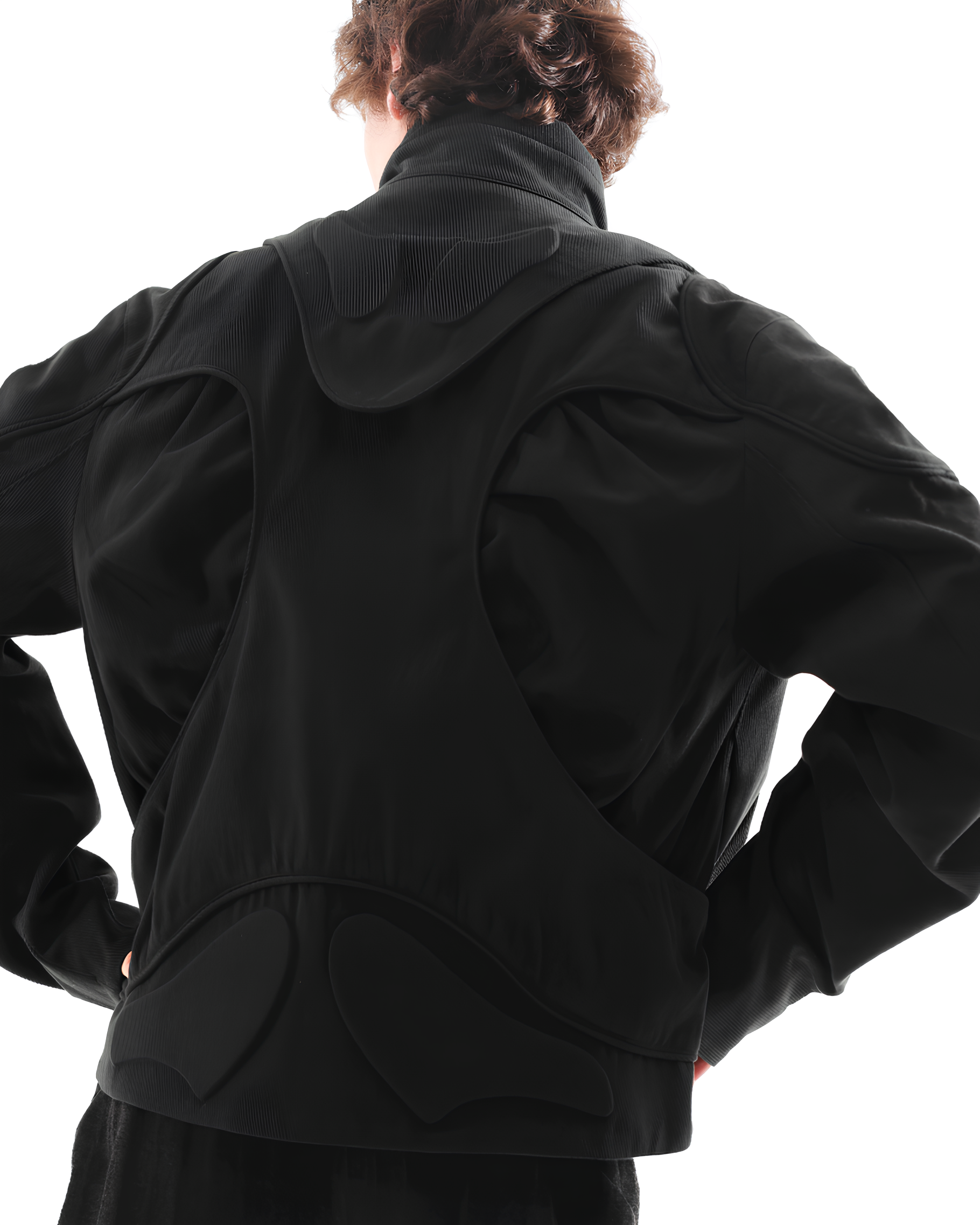 Pleated Armor Motorcycle Jacket koku0146