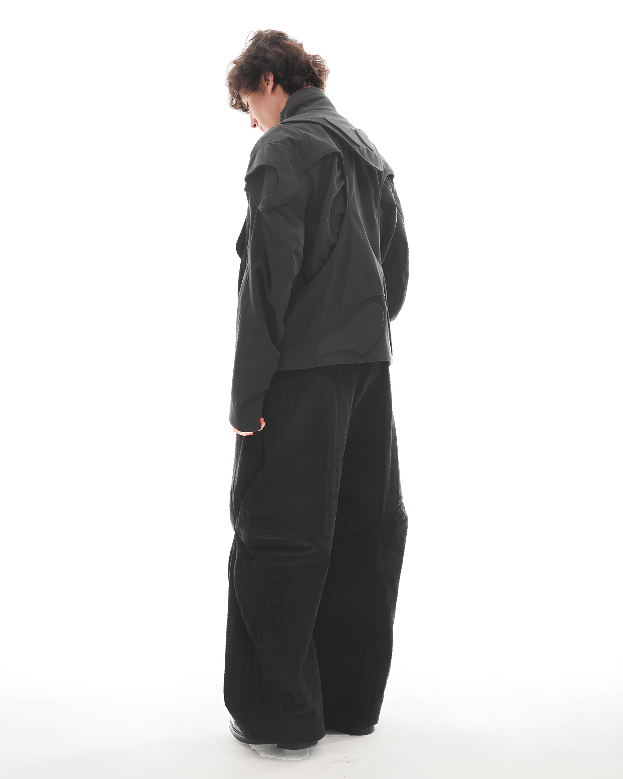 Pleated Armor Motorcycle Jacket koku0146
