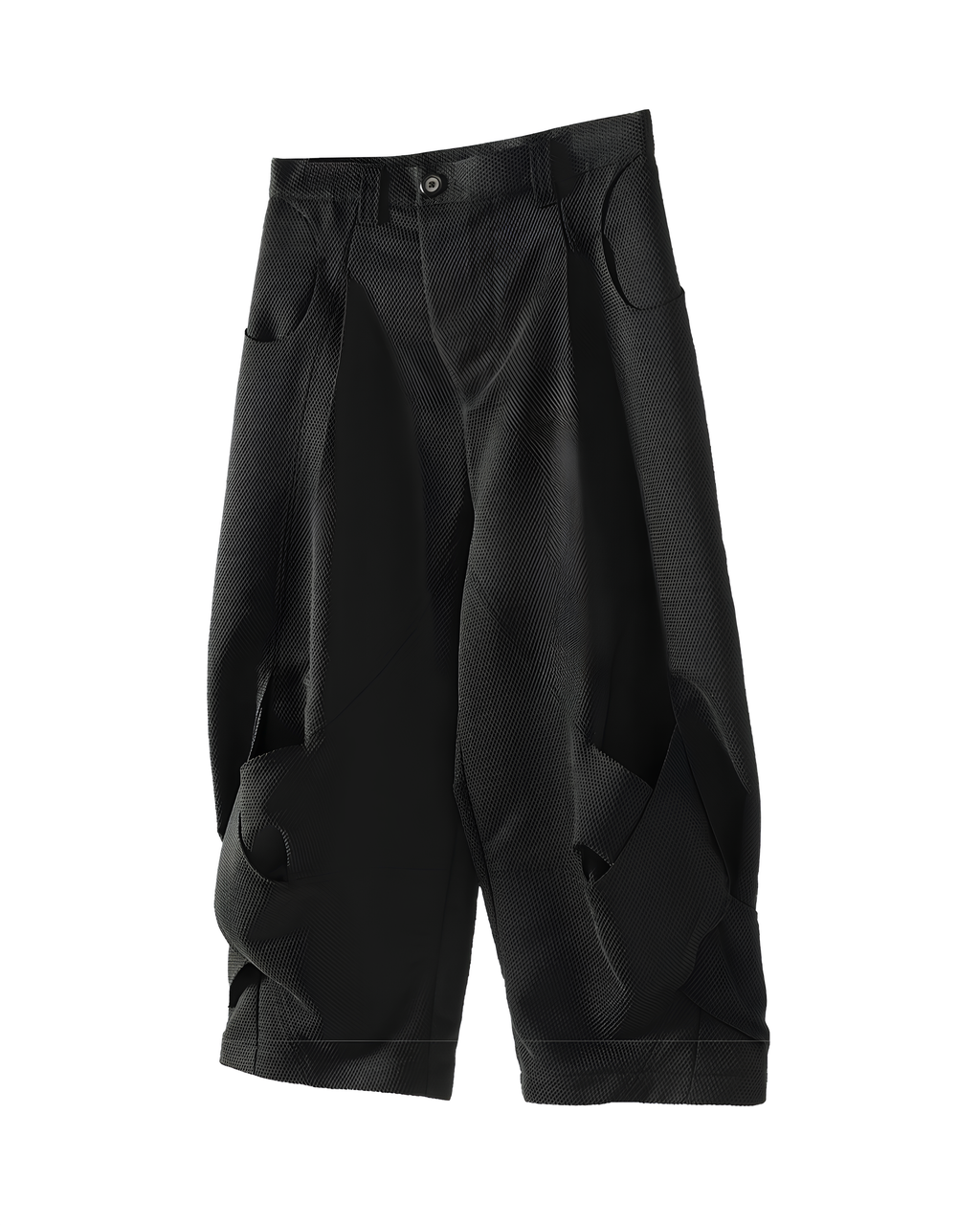 Curved Panel Cropped Shorts koku0148