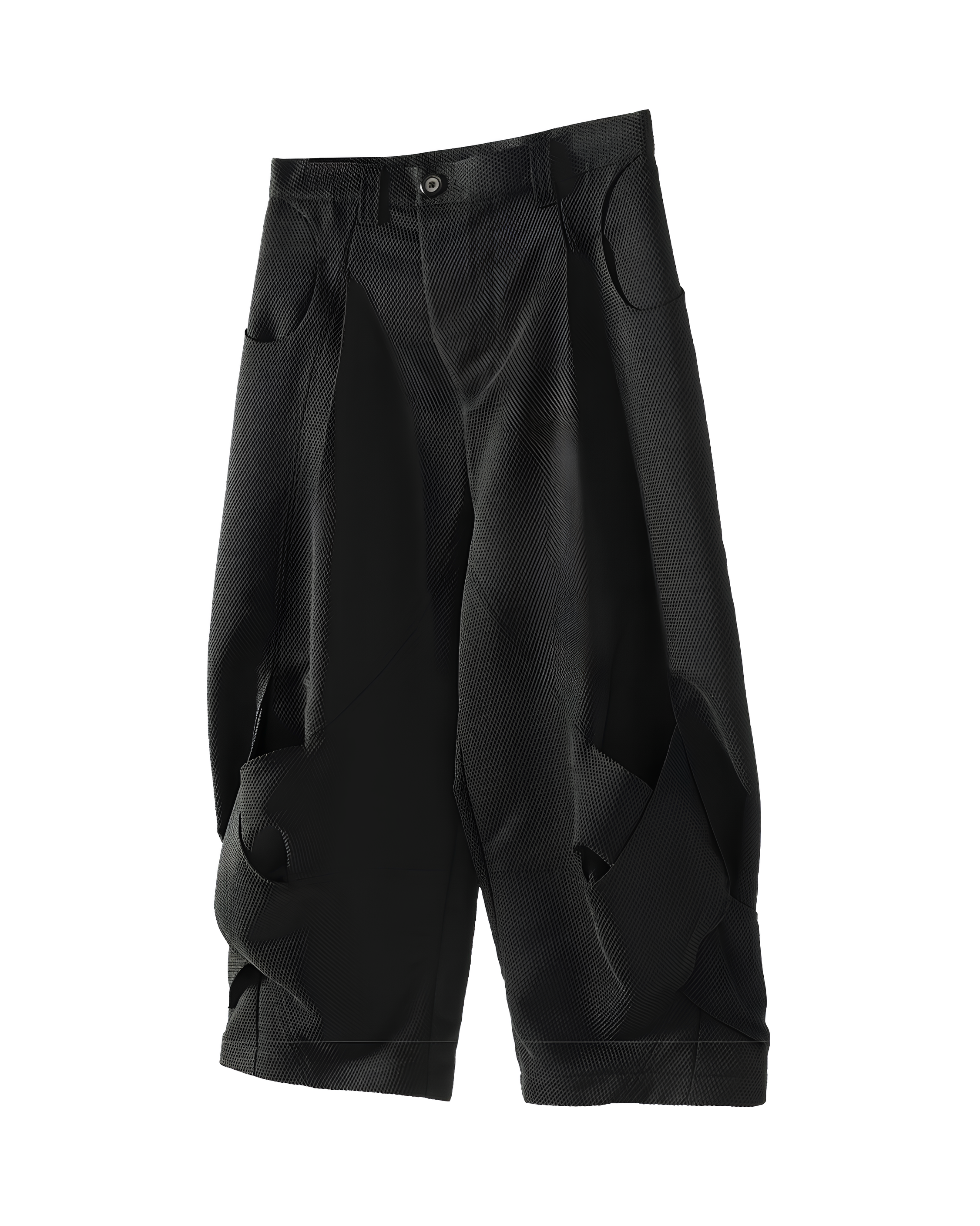 Curved Panel Cropped Shorts koku0148
