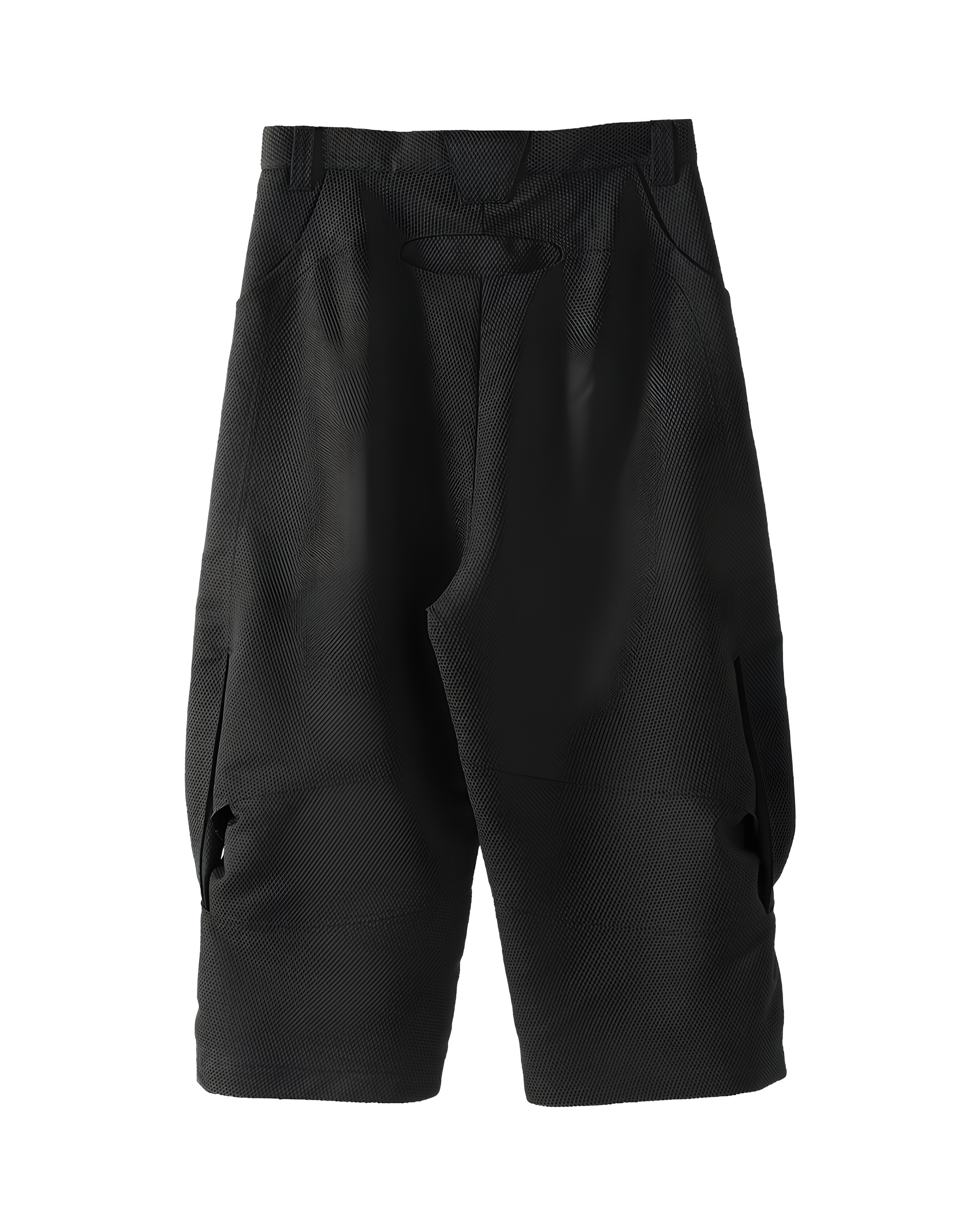 Curved Panel Cropped Shorts koku0148