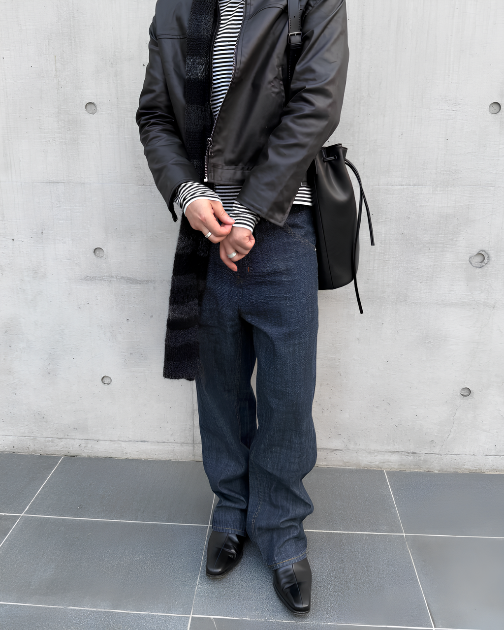 13oz Loose Straight-Leg Denim Pants koku0150