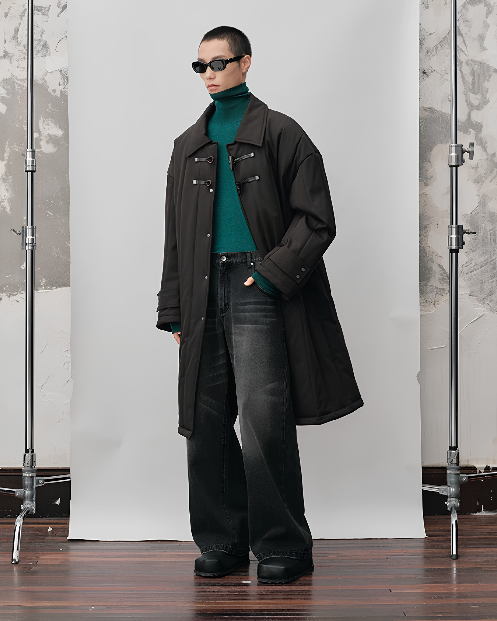 Washed Straight Denim Pants koku0156