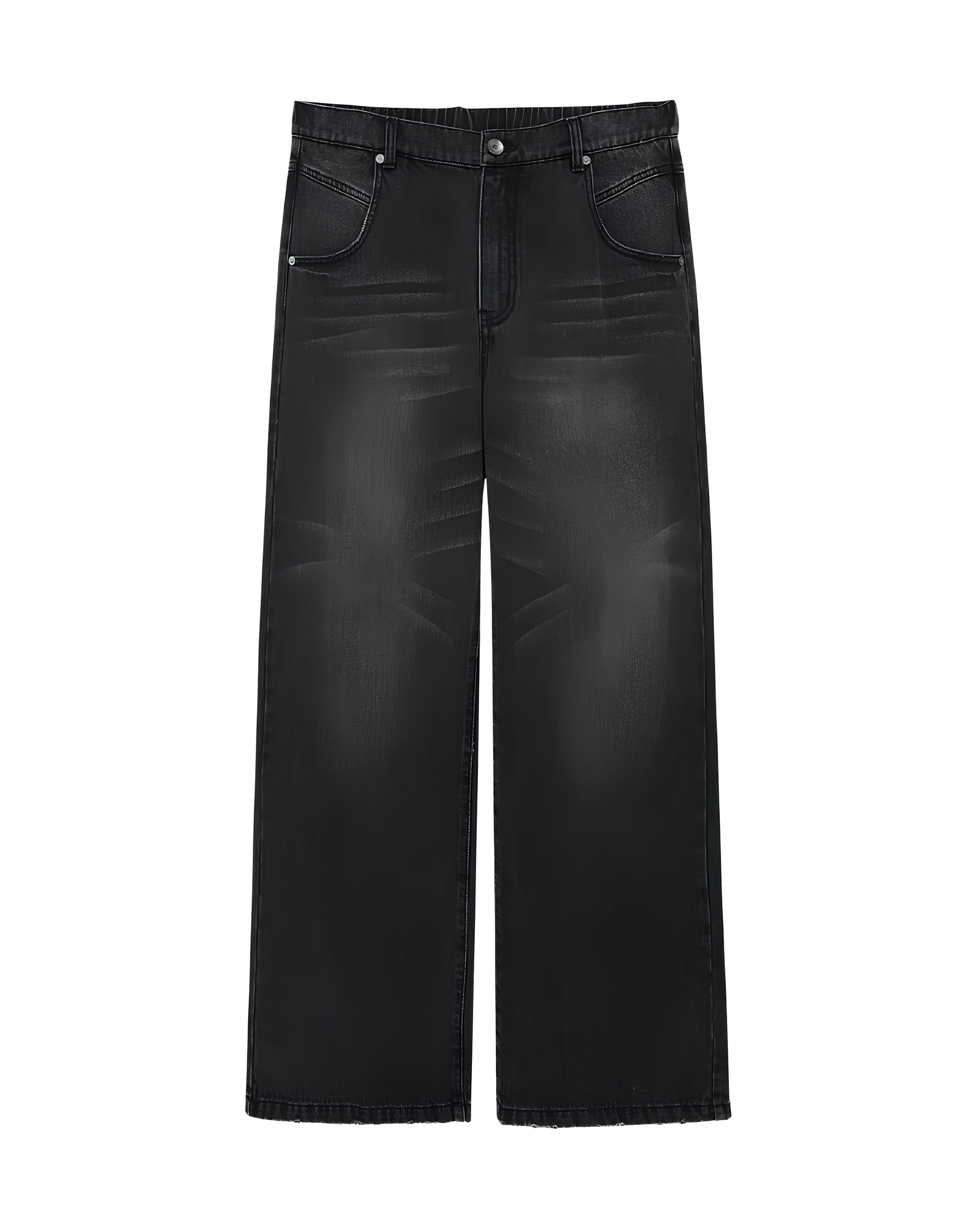 Washed Straight Denim Pants koku0156