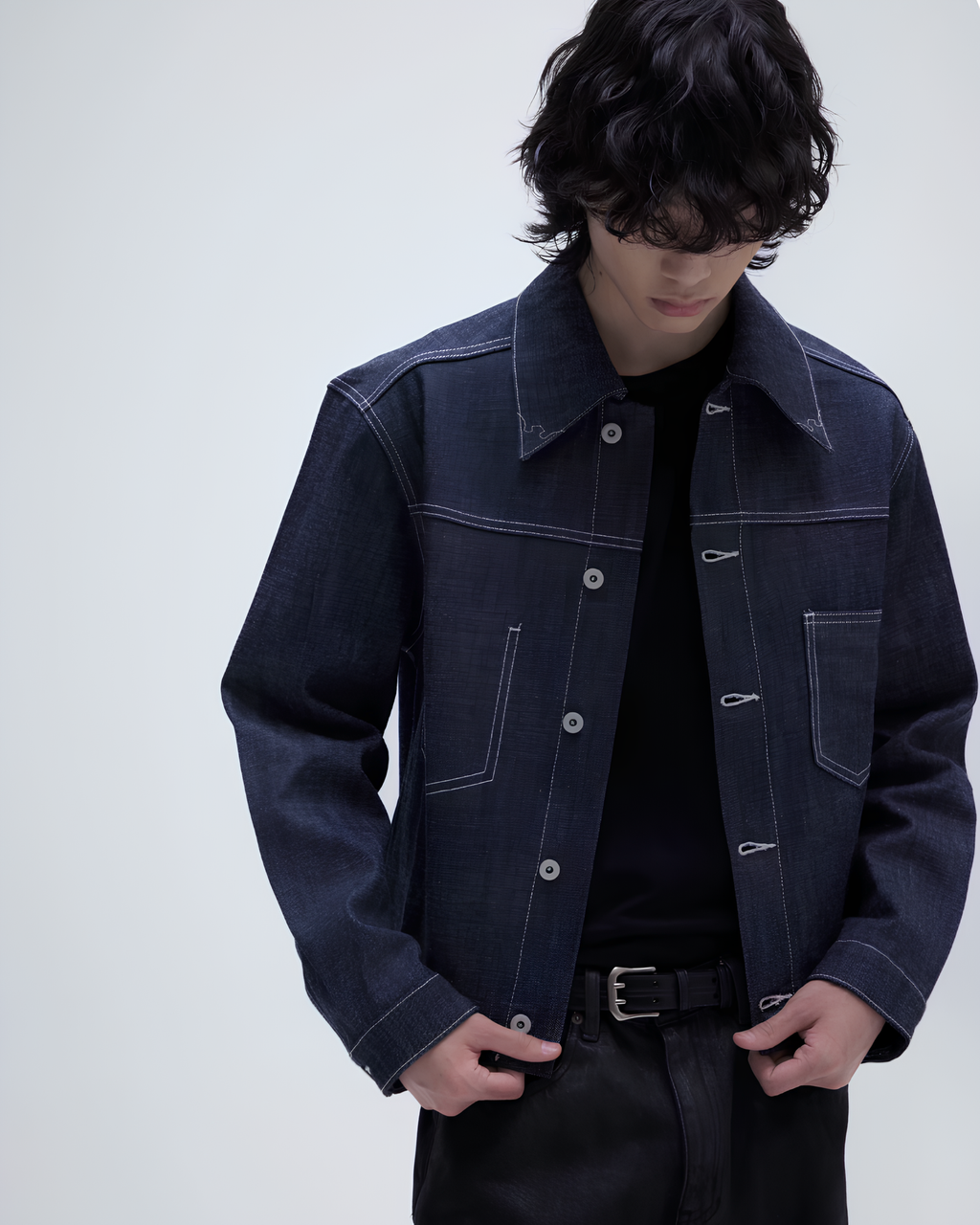 13.5oz Dark Indigo Denim Jacket koku0160