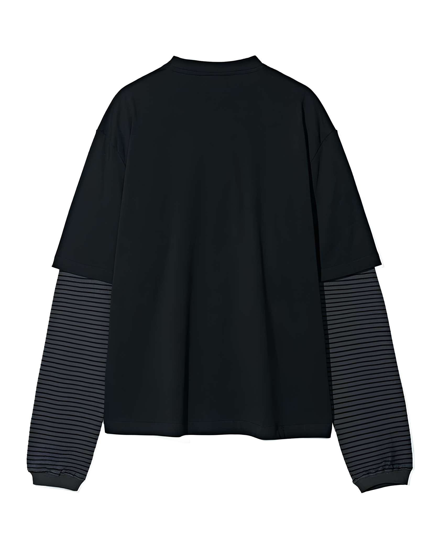 Layered Stripe Sleeve T-Shirt koku0163