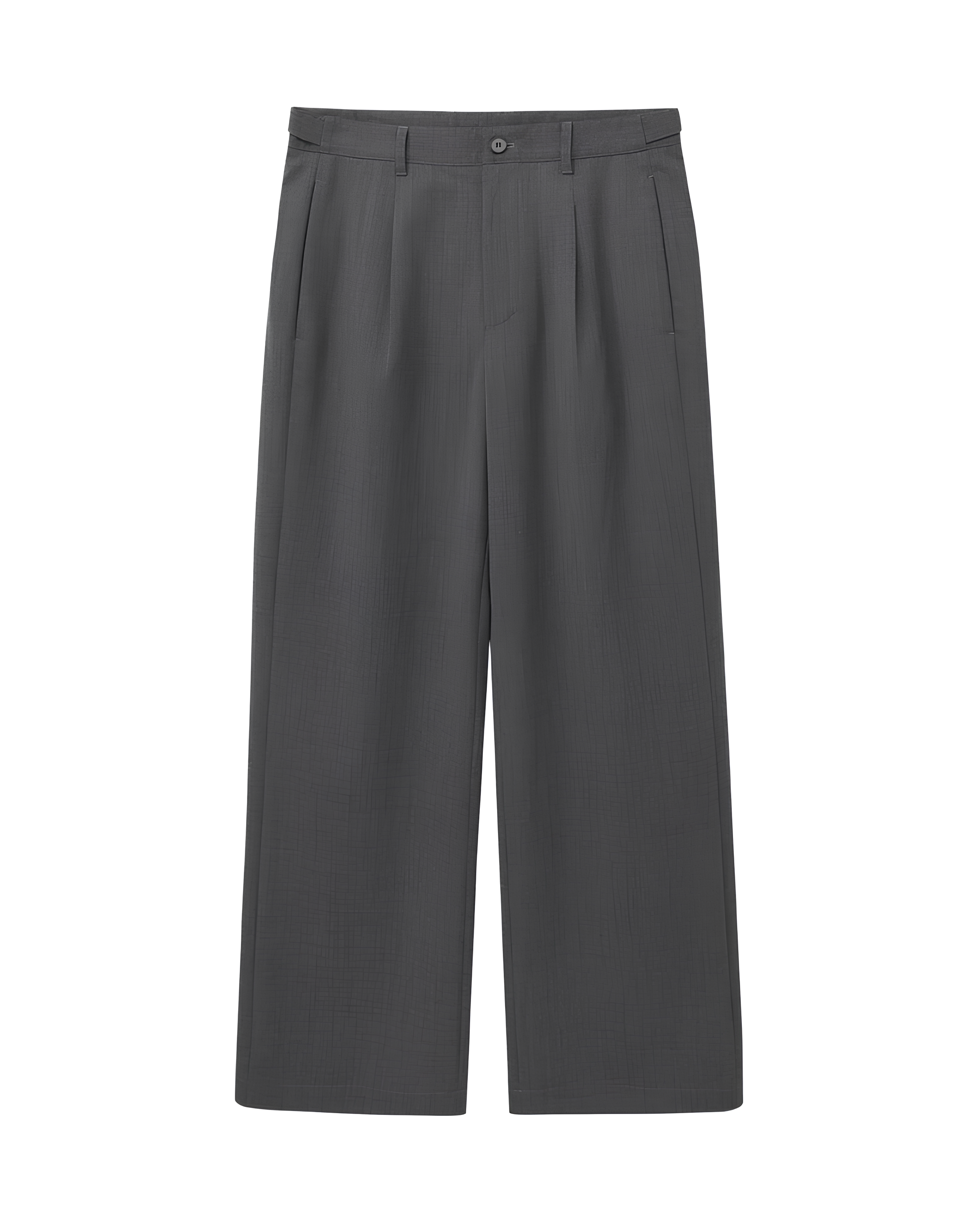 Virgin Wool Tucked Straight Trousers koku0165