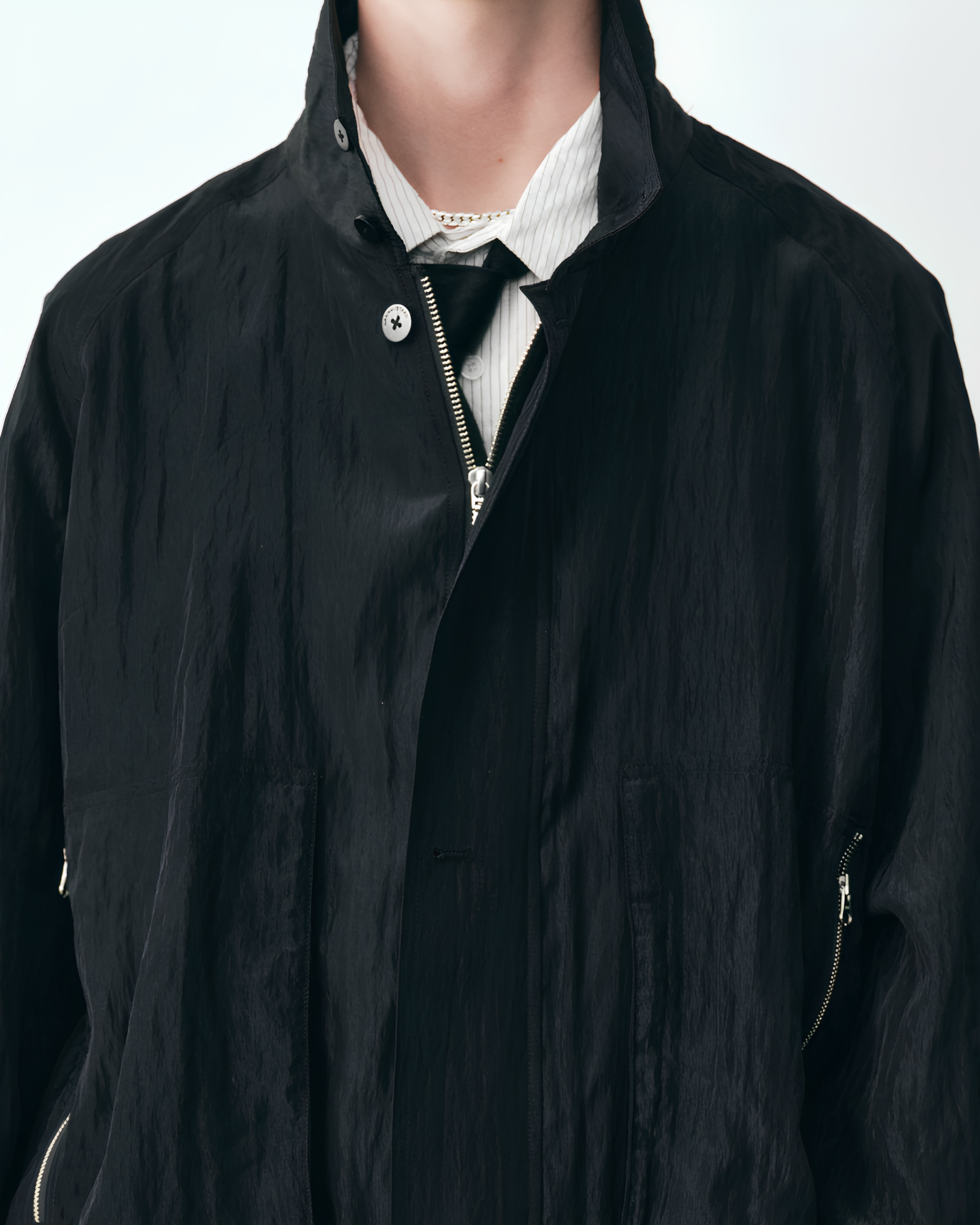 Stand Collar Zip Short Blouson koku0176