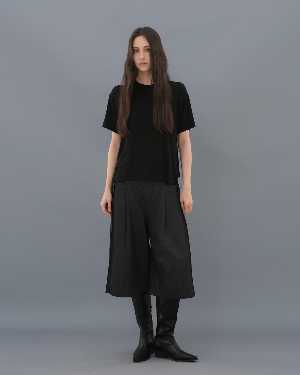 Pocket Denim Capri Pants koku0194