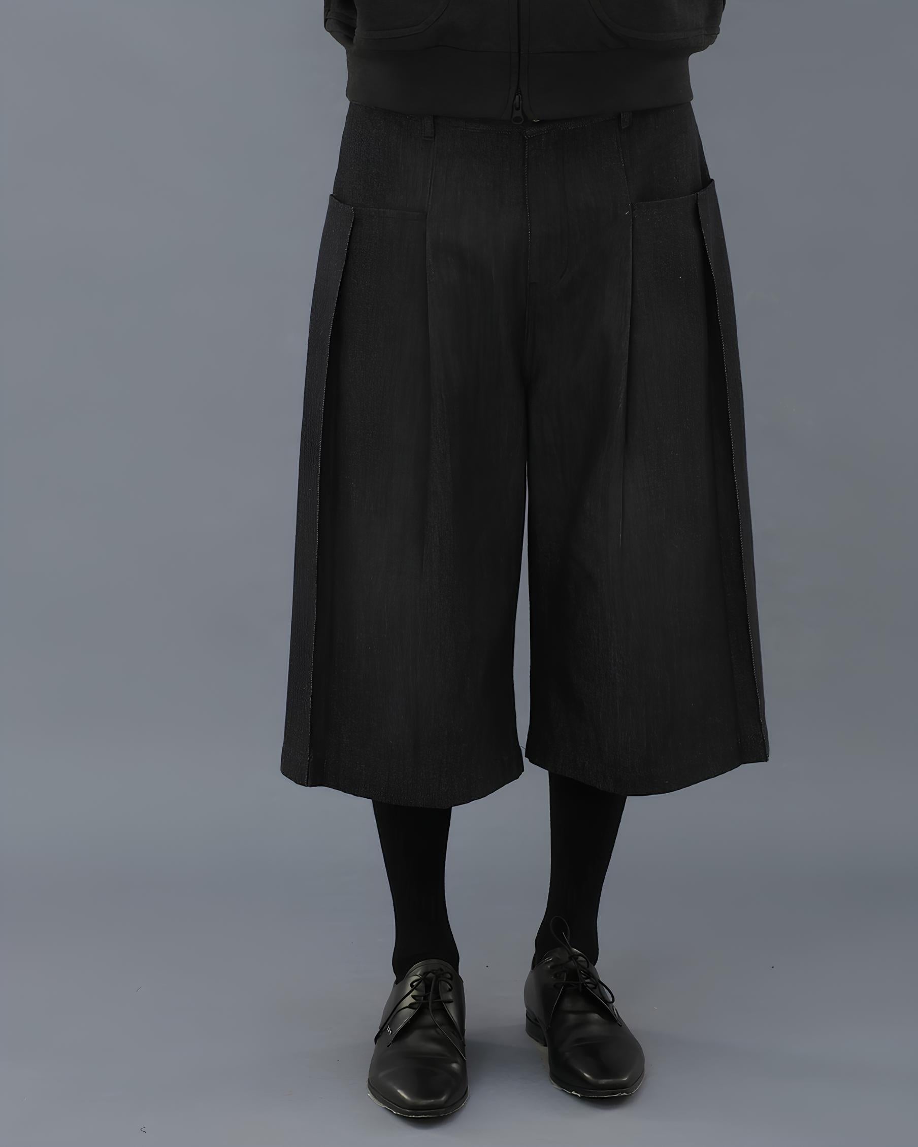 Pocket Denim Capri Pants koku0194