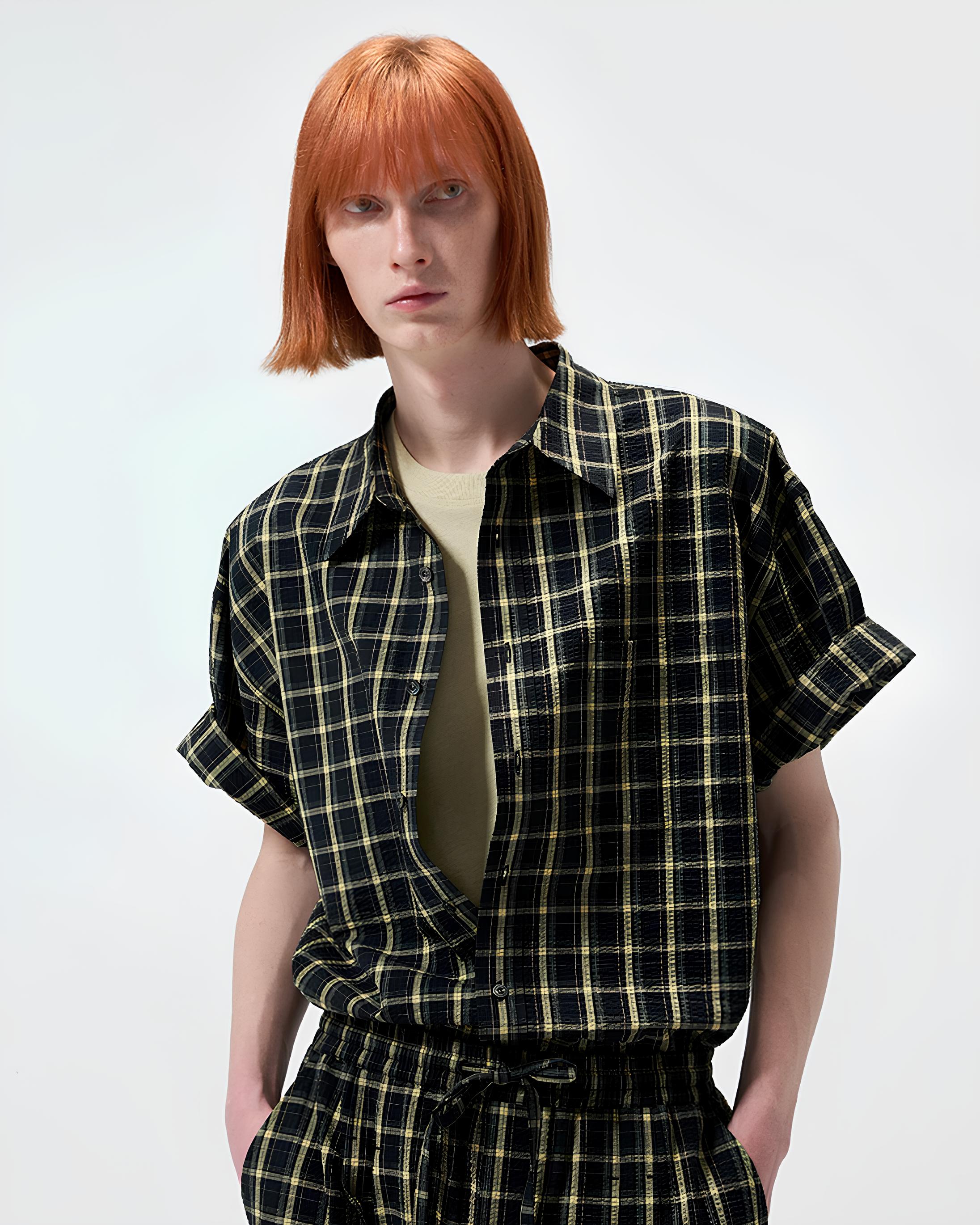 Classic Check Short Sleeve Shirt koku0195