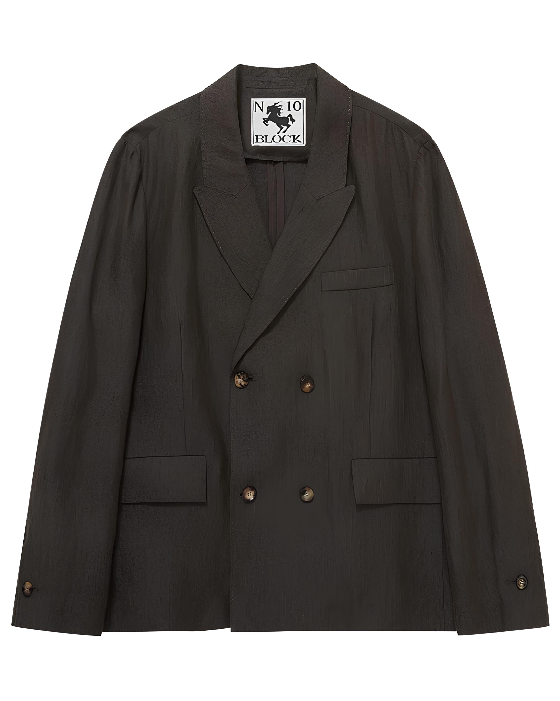 Linen Double-Breasted Jacket koku0196