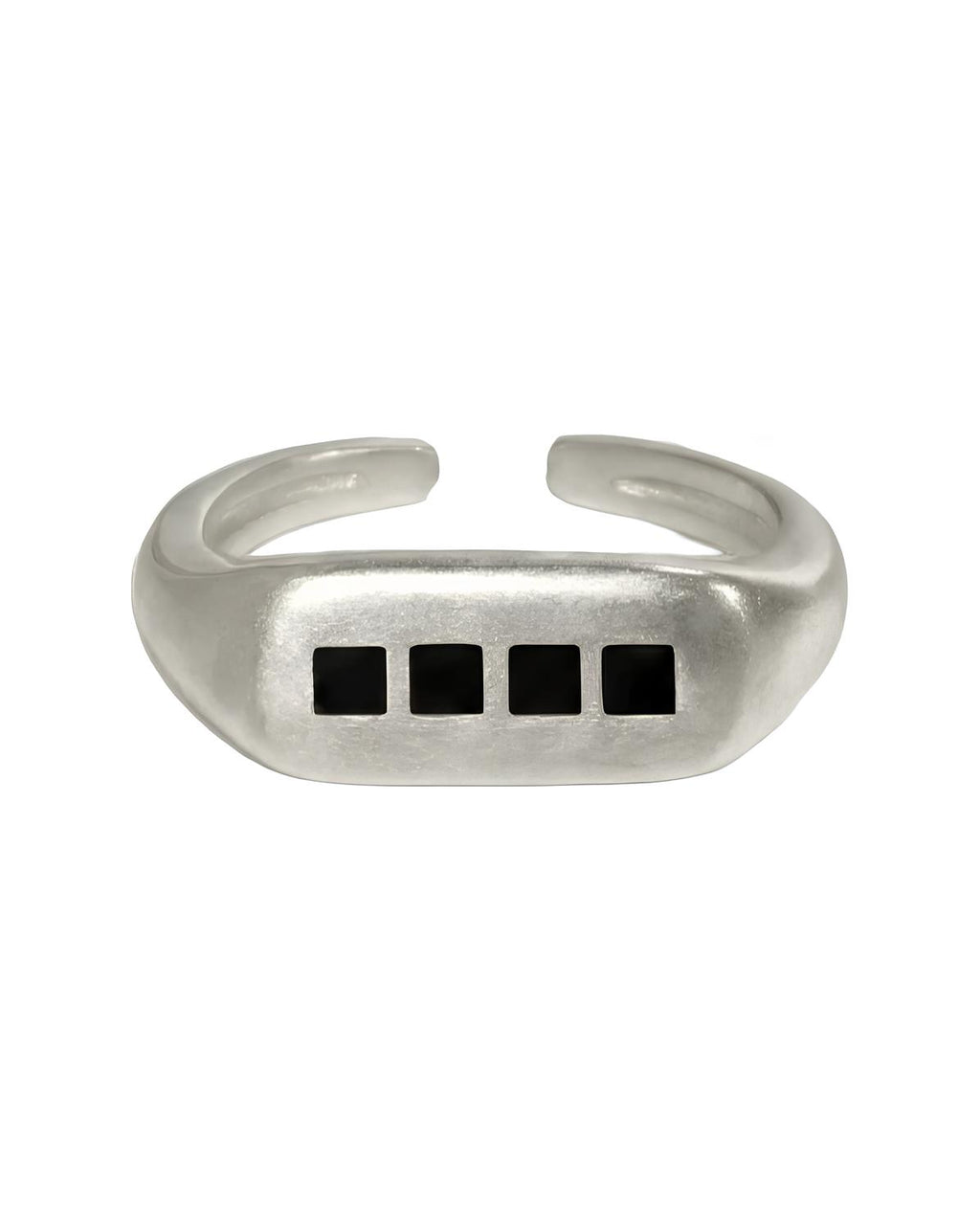 Black Onyx Open-End Signet Ring koku0197