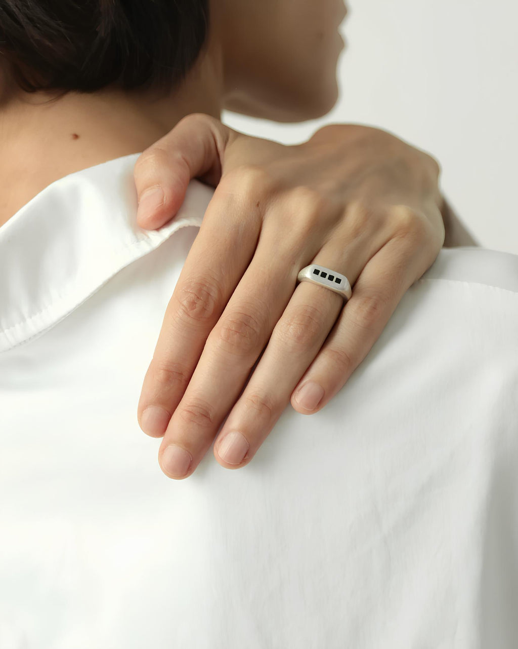 Black Onyx Open-End Signet Ring koku0197