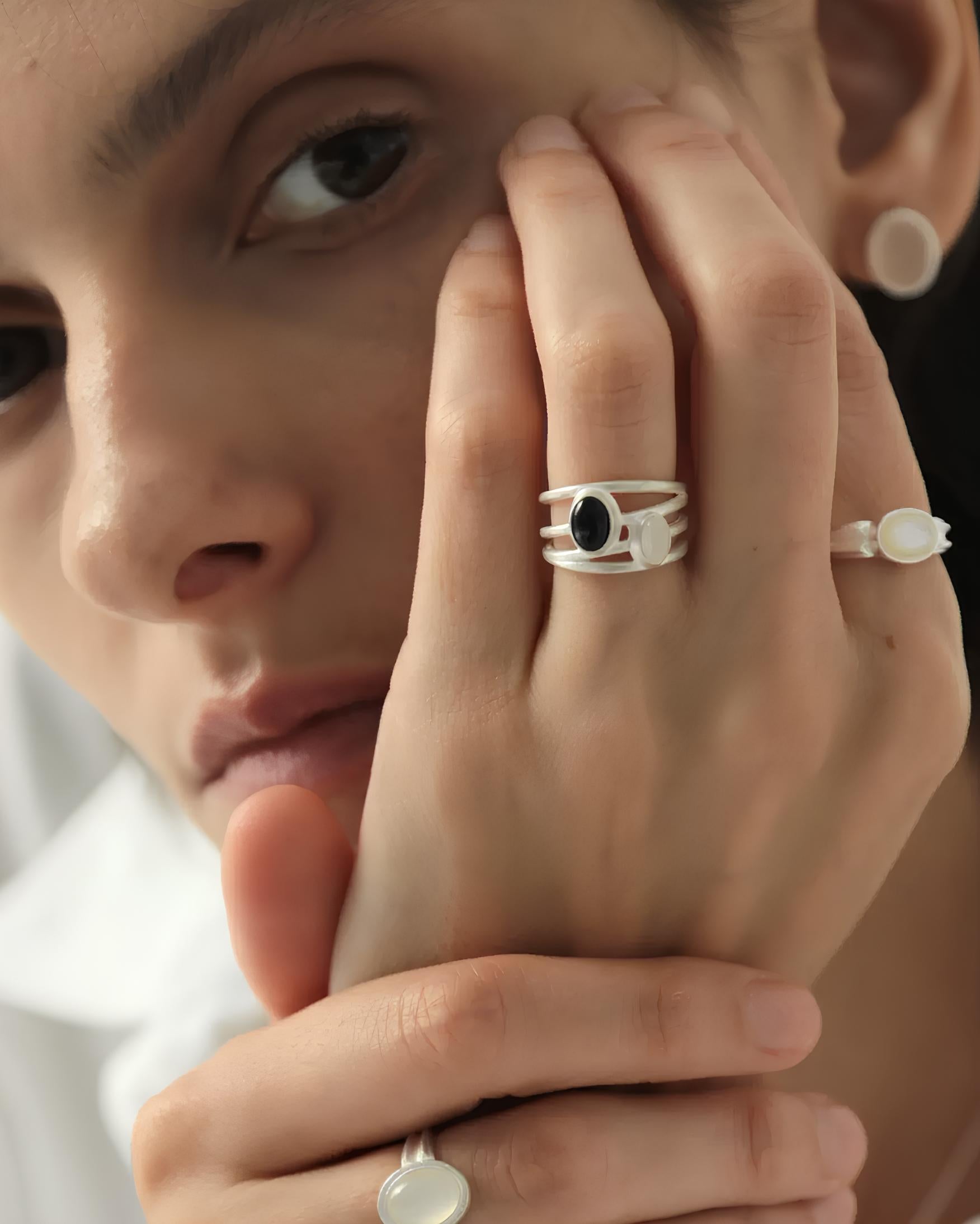 Dual Stone Open Ring koku0199