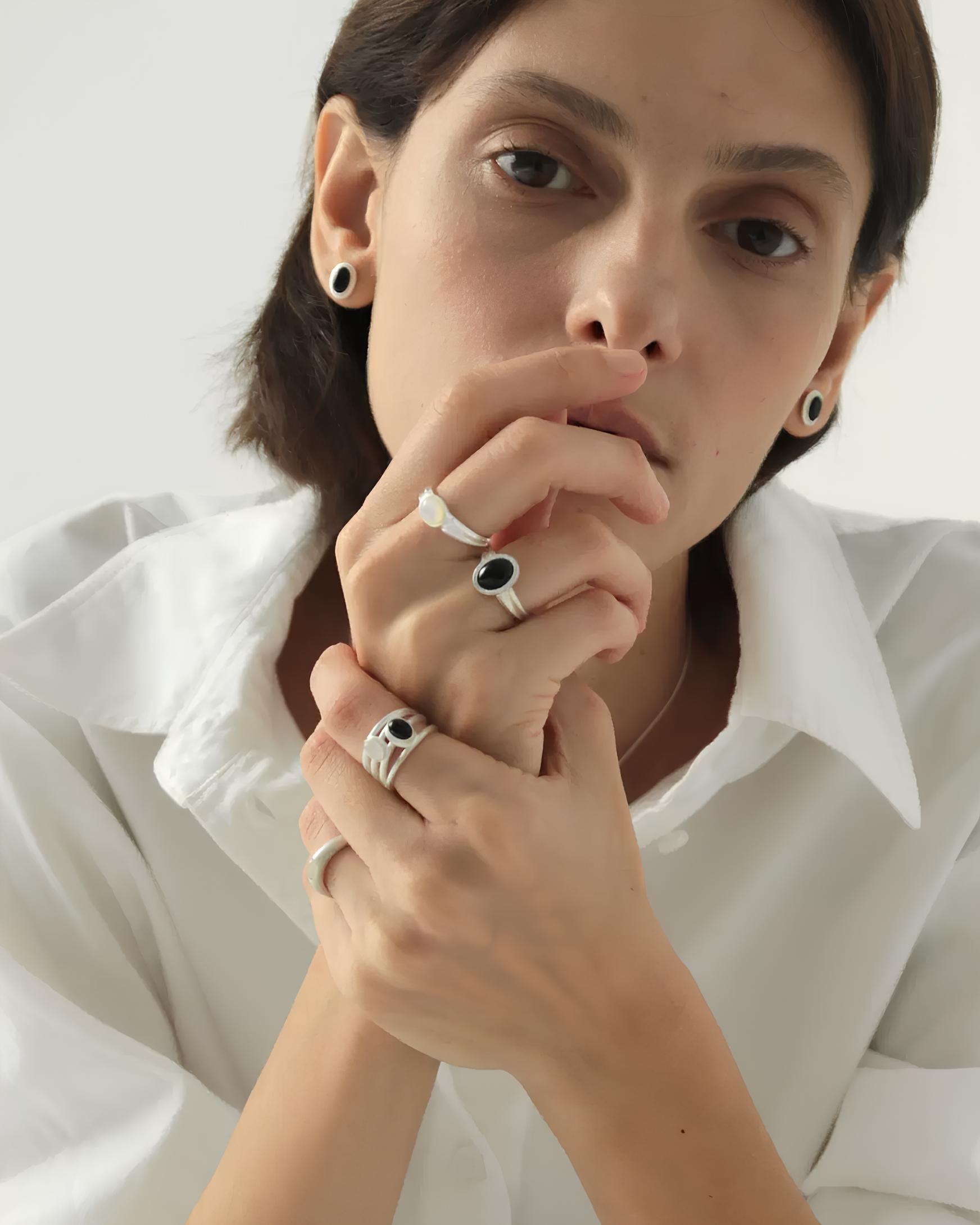 Dual Stone Open Ring koku0199