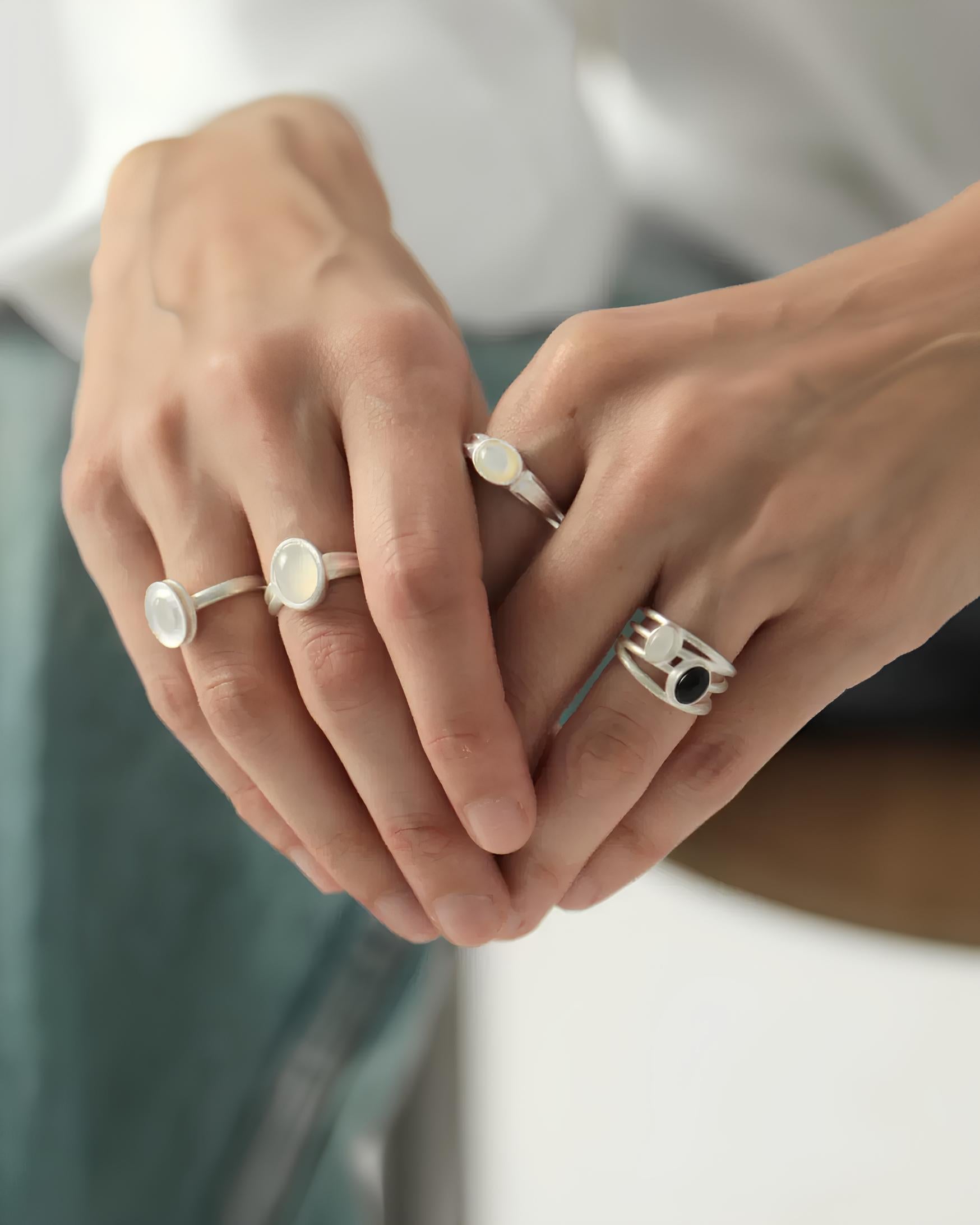Dual Stone Open Ring koku0199