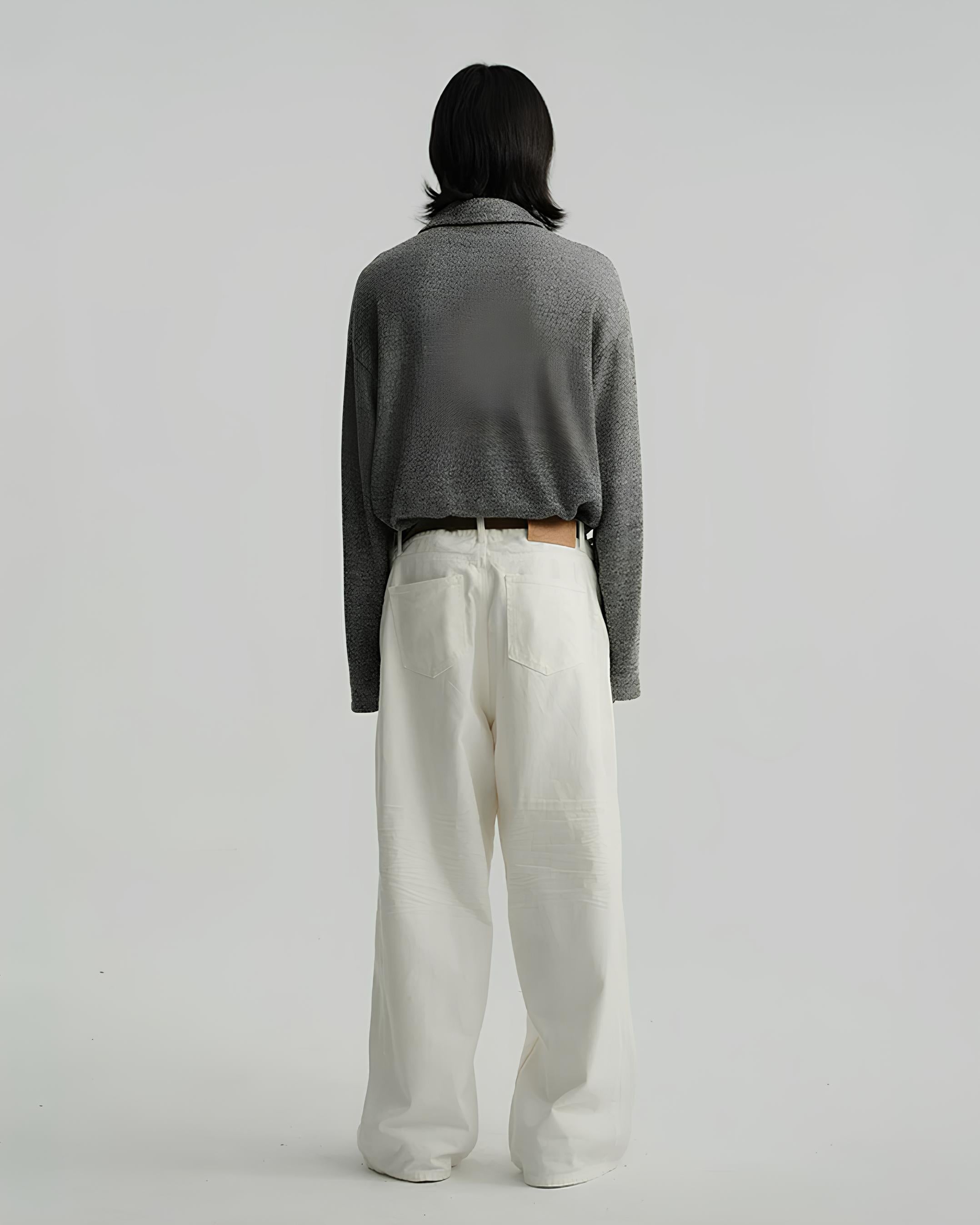 Crinkle Whide Denim Pants koku0200