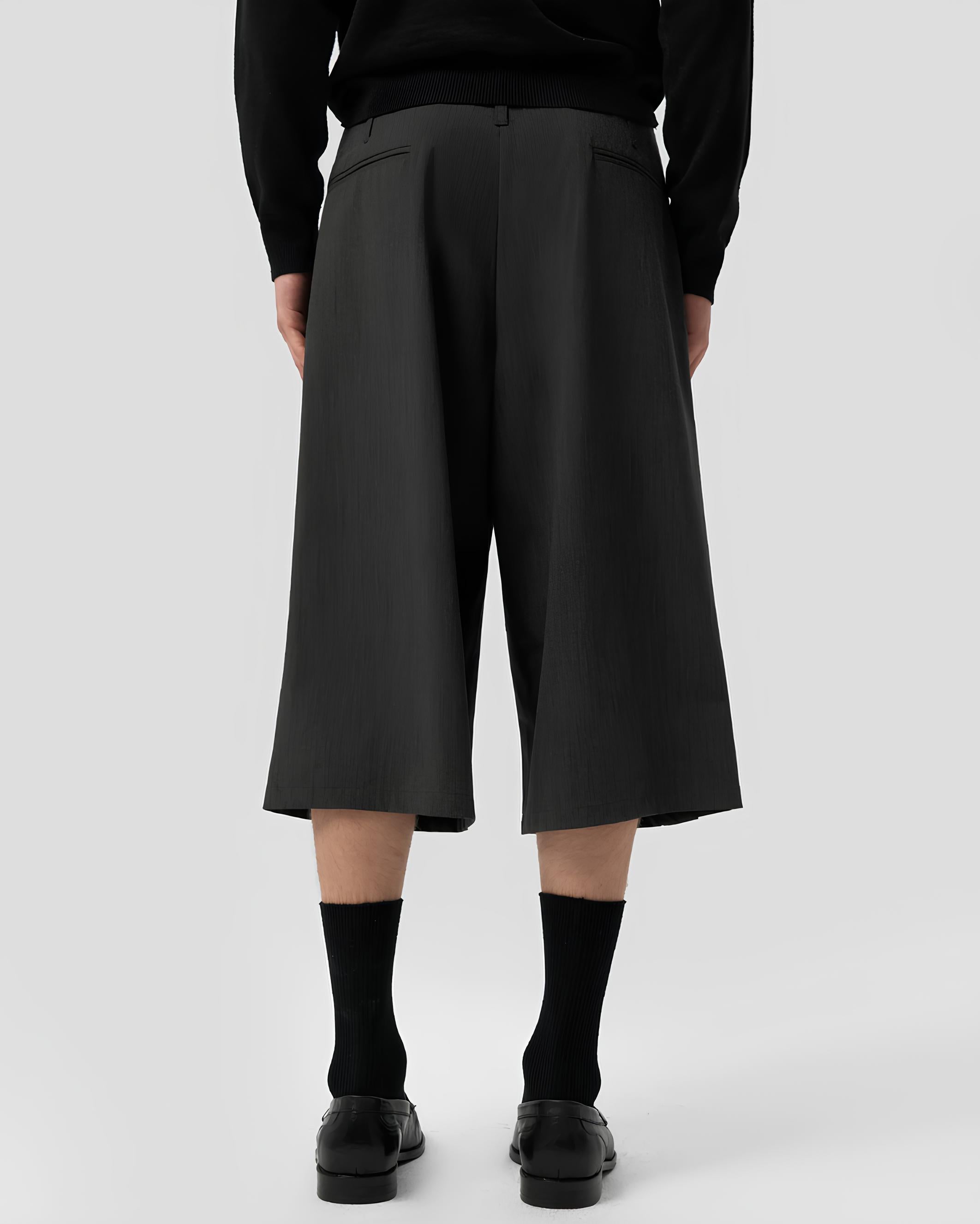 Asymmetric Wrap Shorts koku0201