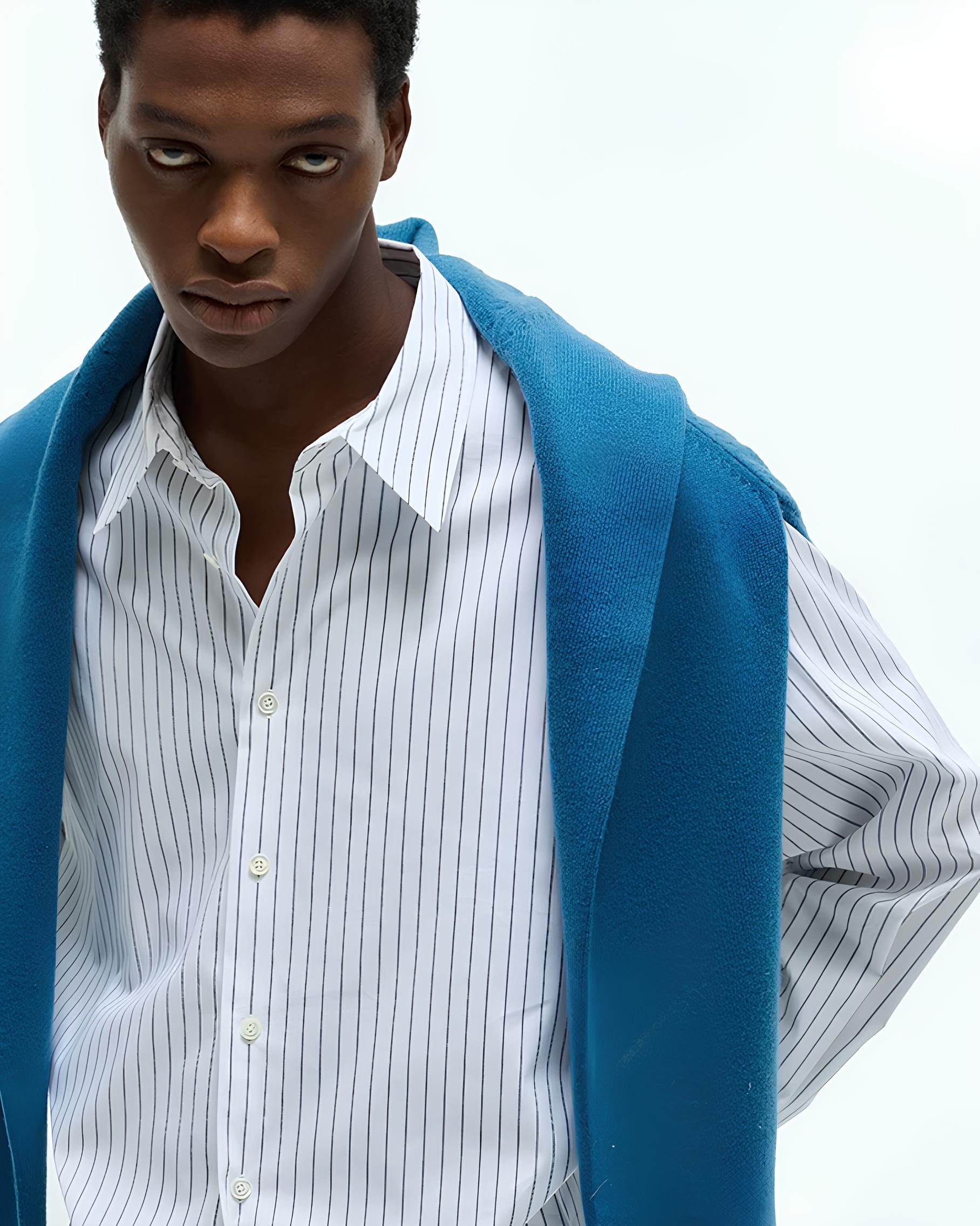 Pinstripe Relaxed Shirt koku0202