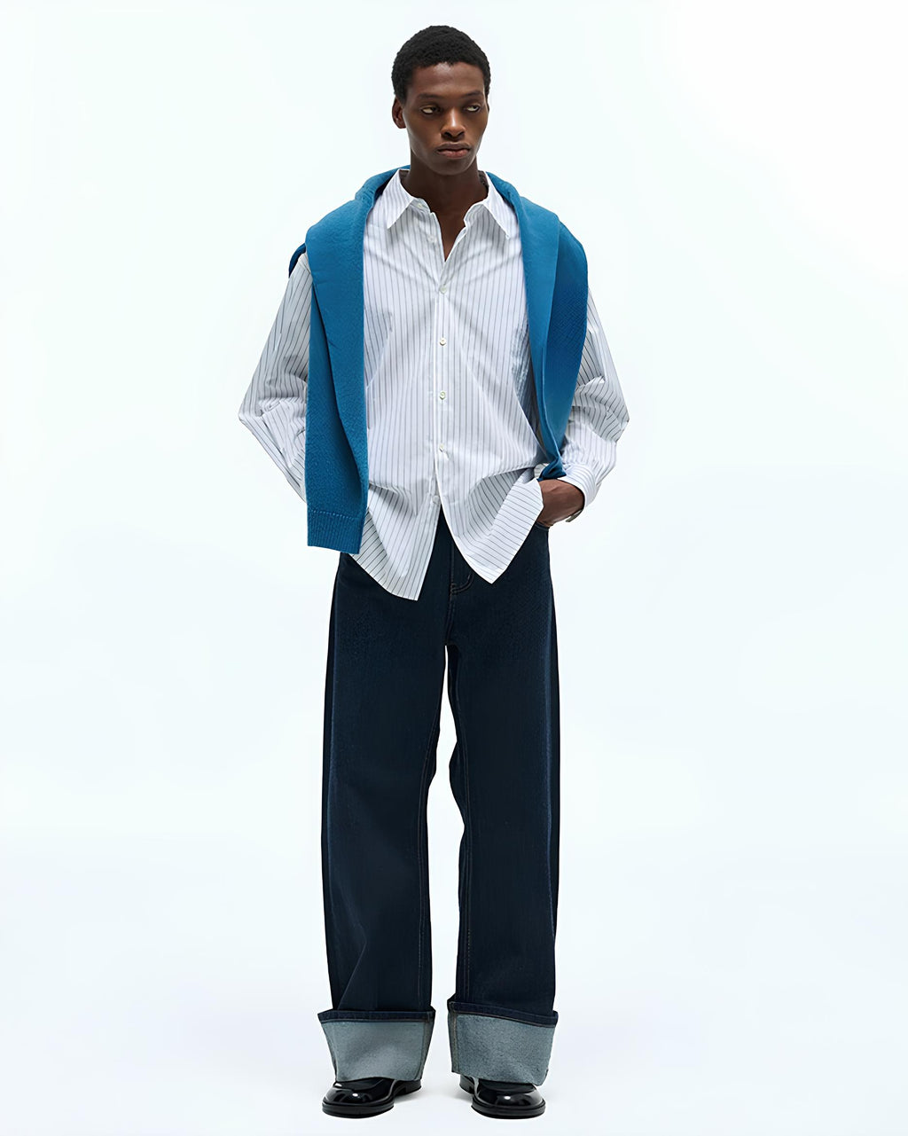 Pinstripe Relaxed Shirt koku0202