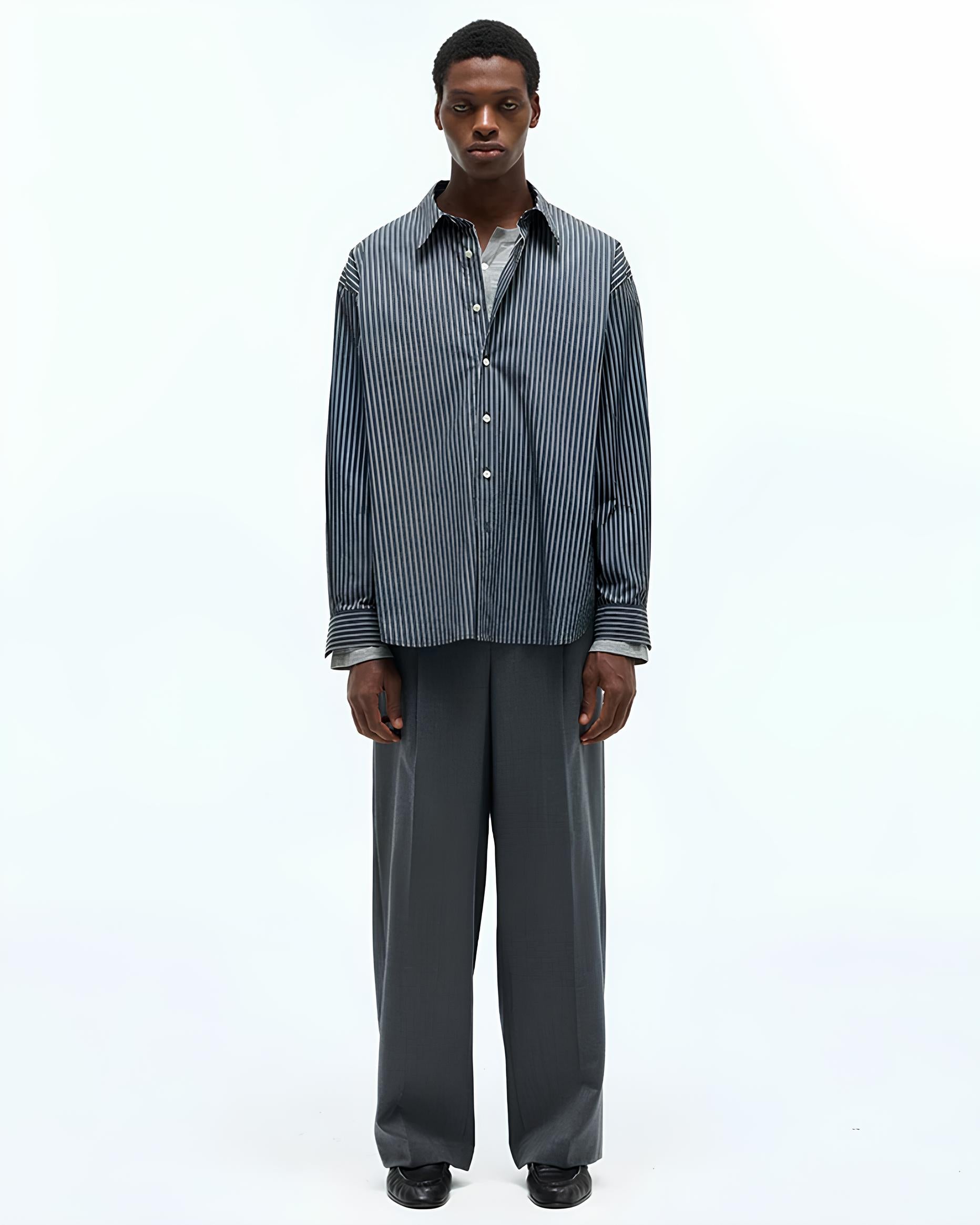 Pinstripe Relaxed Shirt koku0202