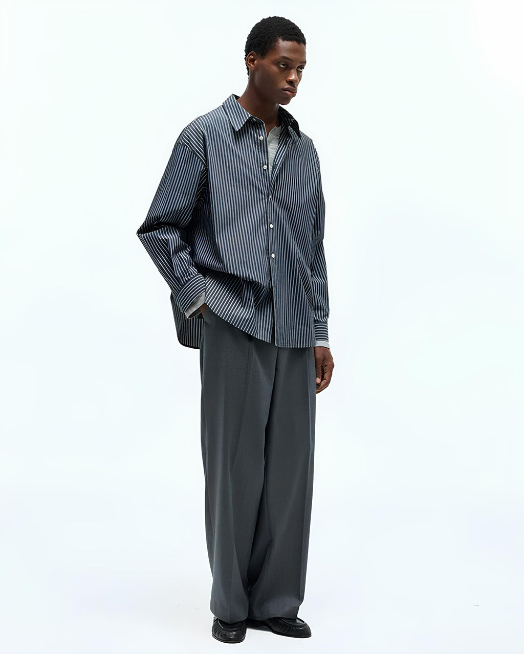 Pinstripe Relaxed Shirt koku0202