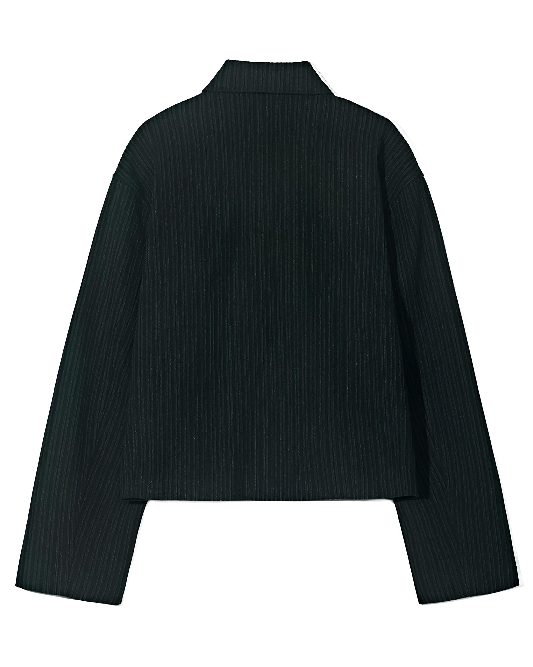 Pinstripe Cropped Blouson koku0205