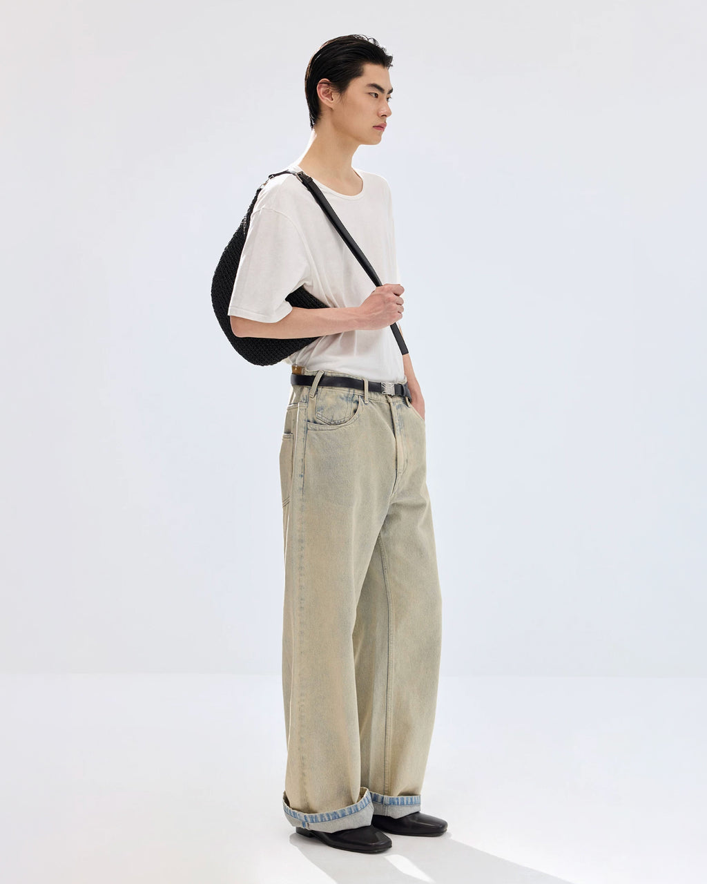 Khaki Washed Jeans koku0208