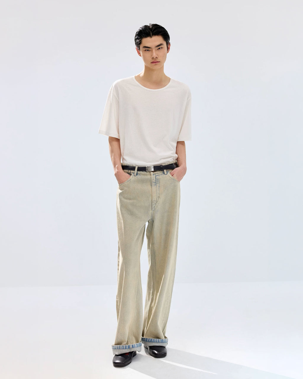 Khaki Washed Jeans koku0208